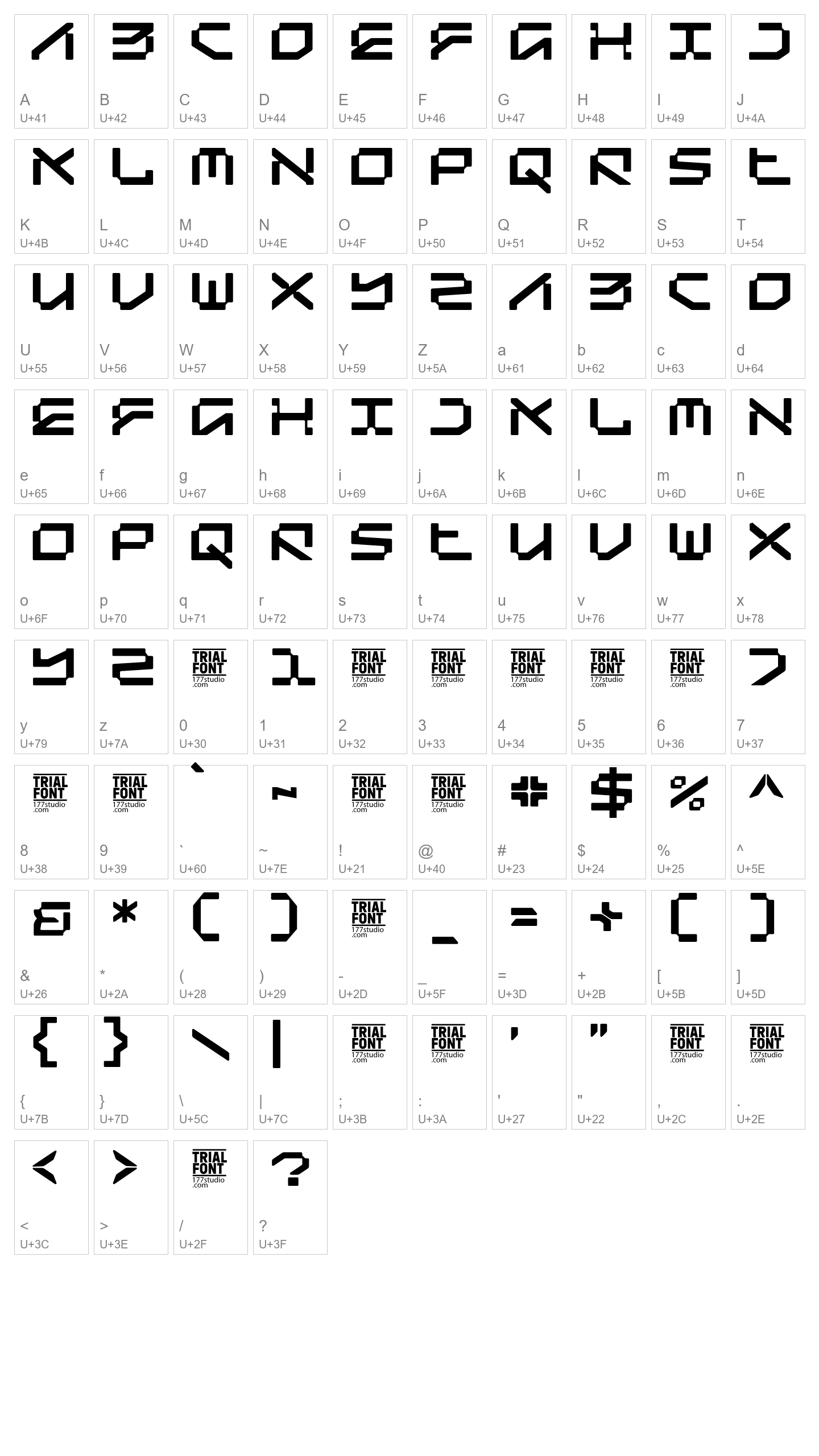 Character Map Image
