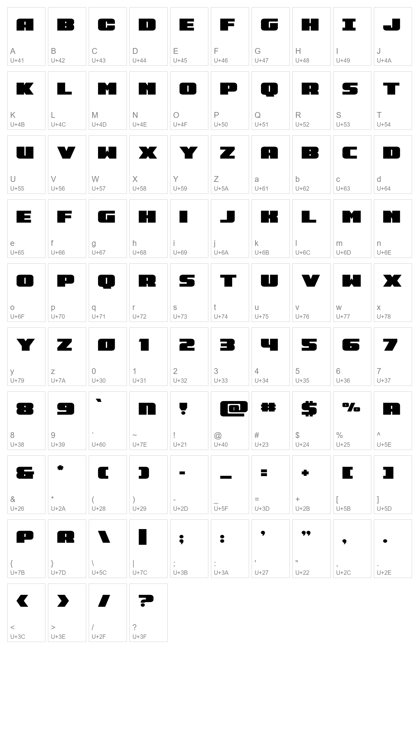 Character Map Image