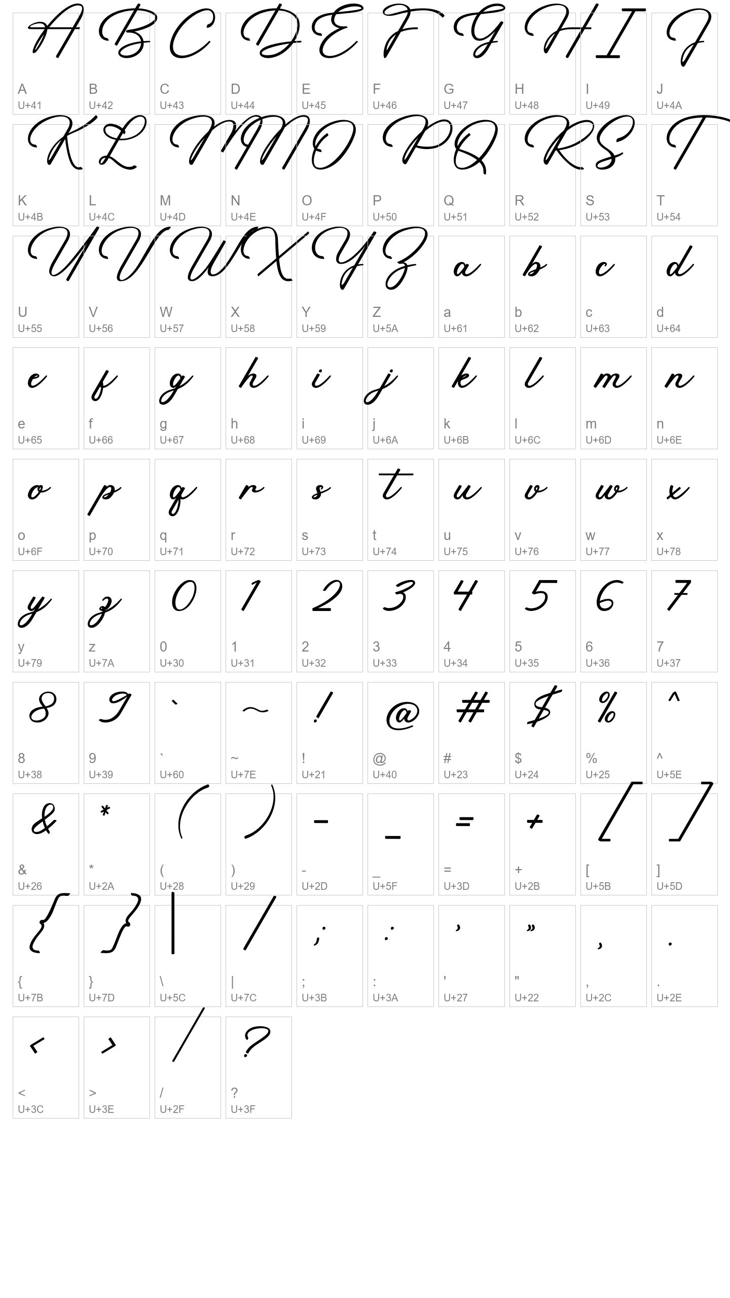 Character Map Image