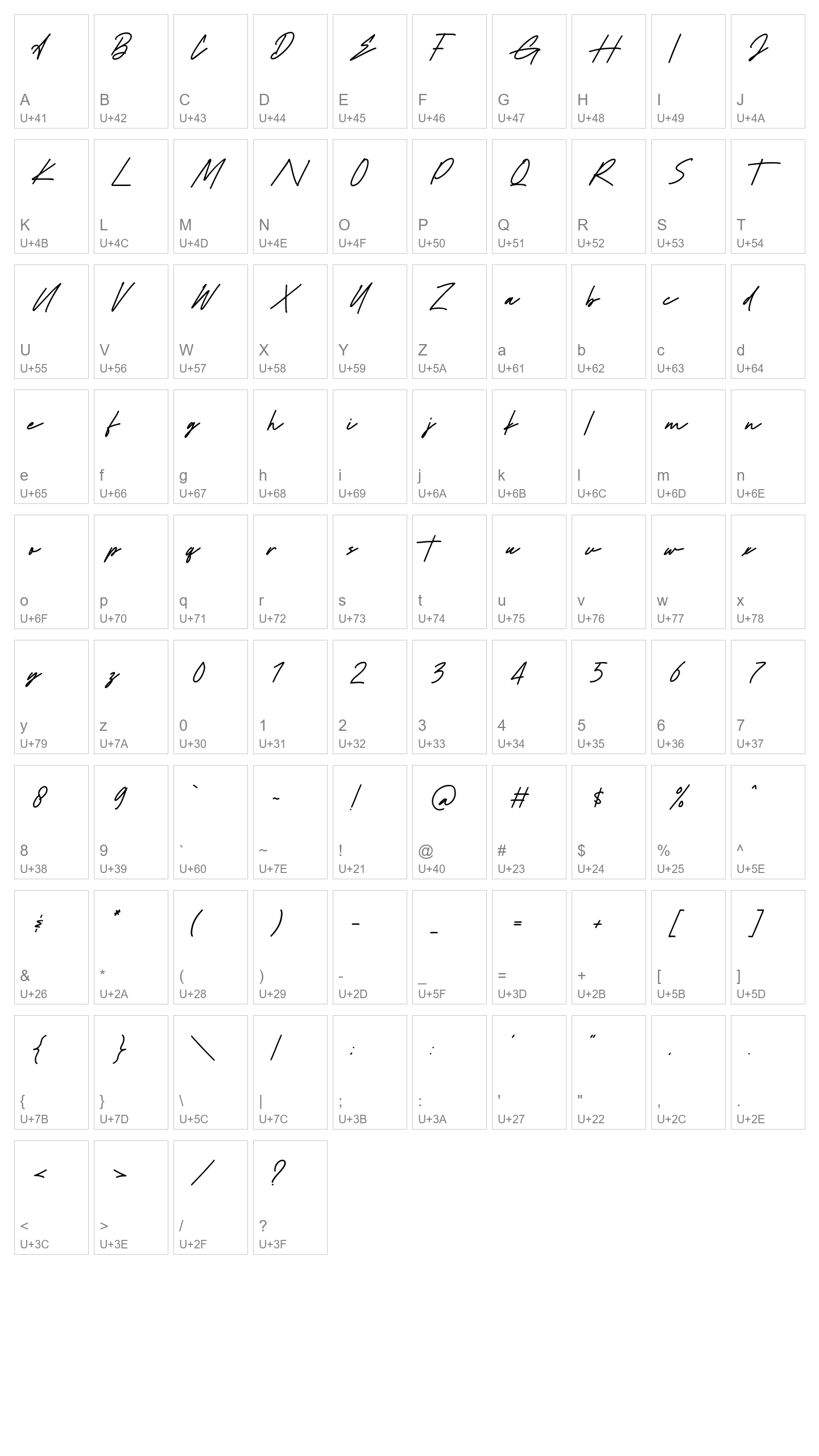 Character Map Image