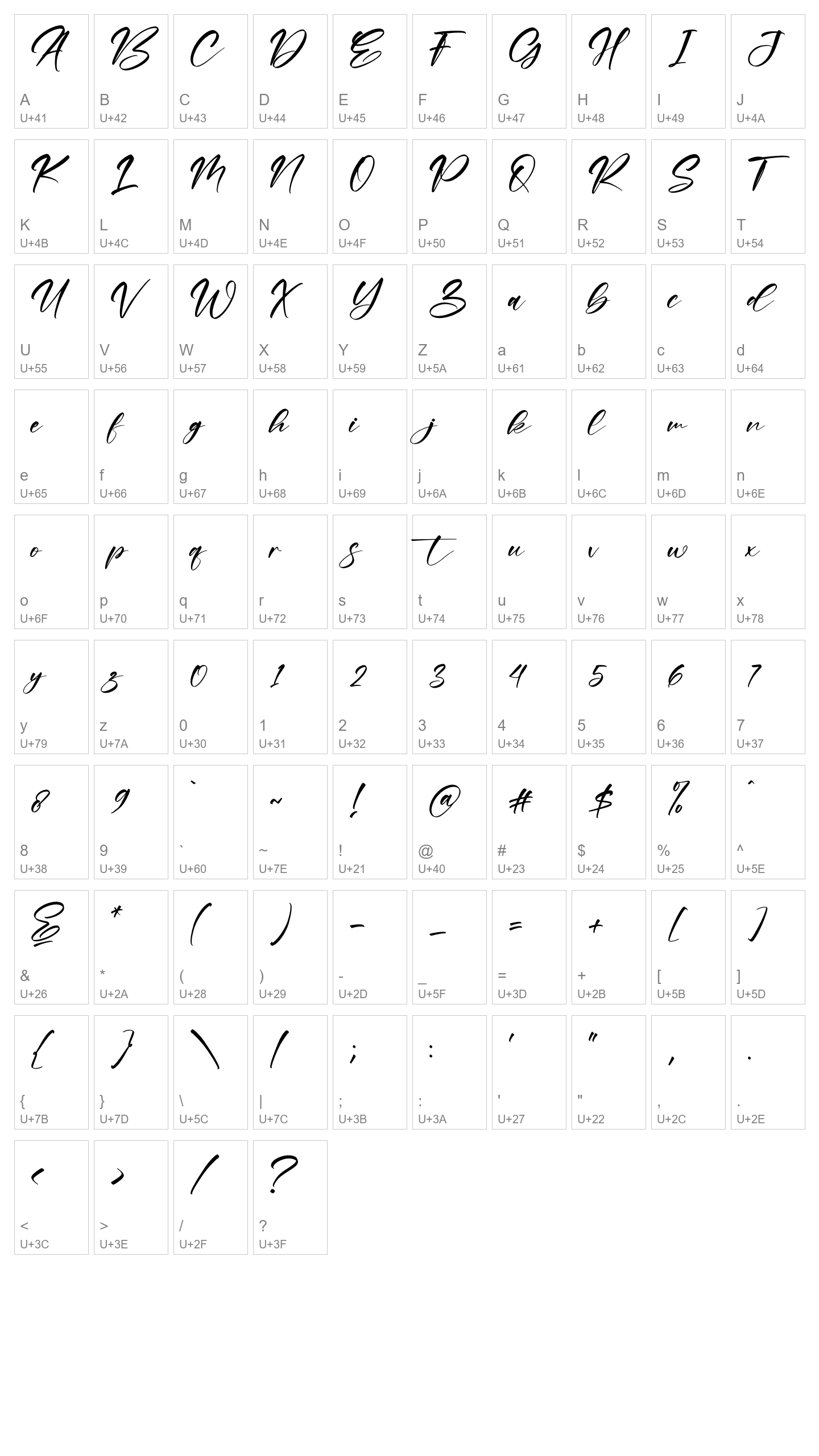 Character Map Image