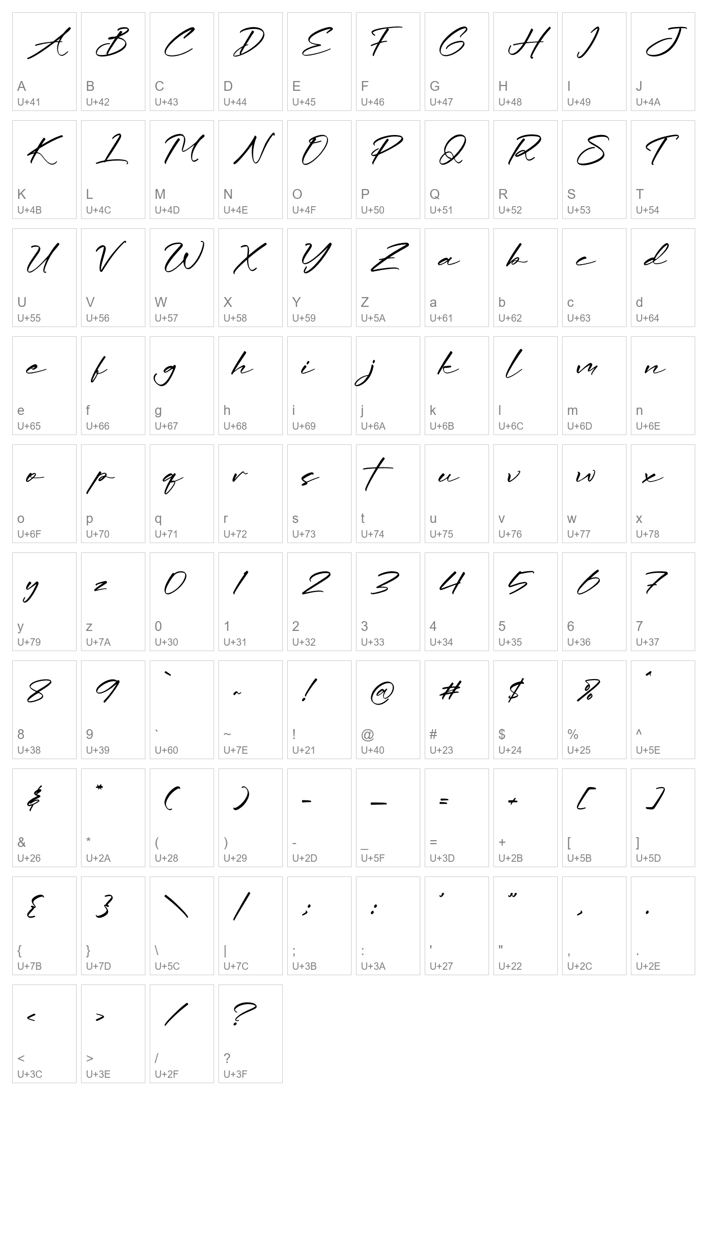 Character Map Image