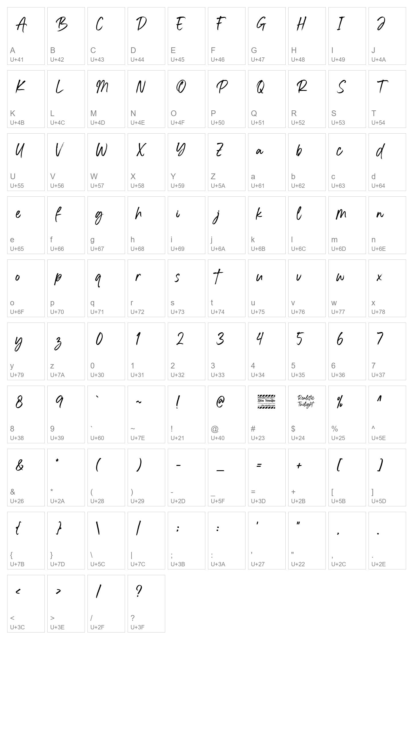 Character Map Image