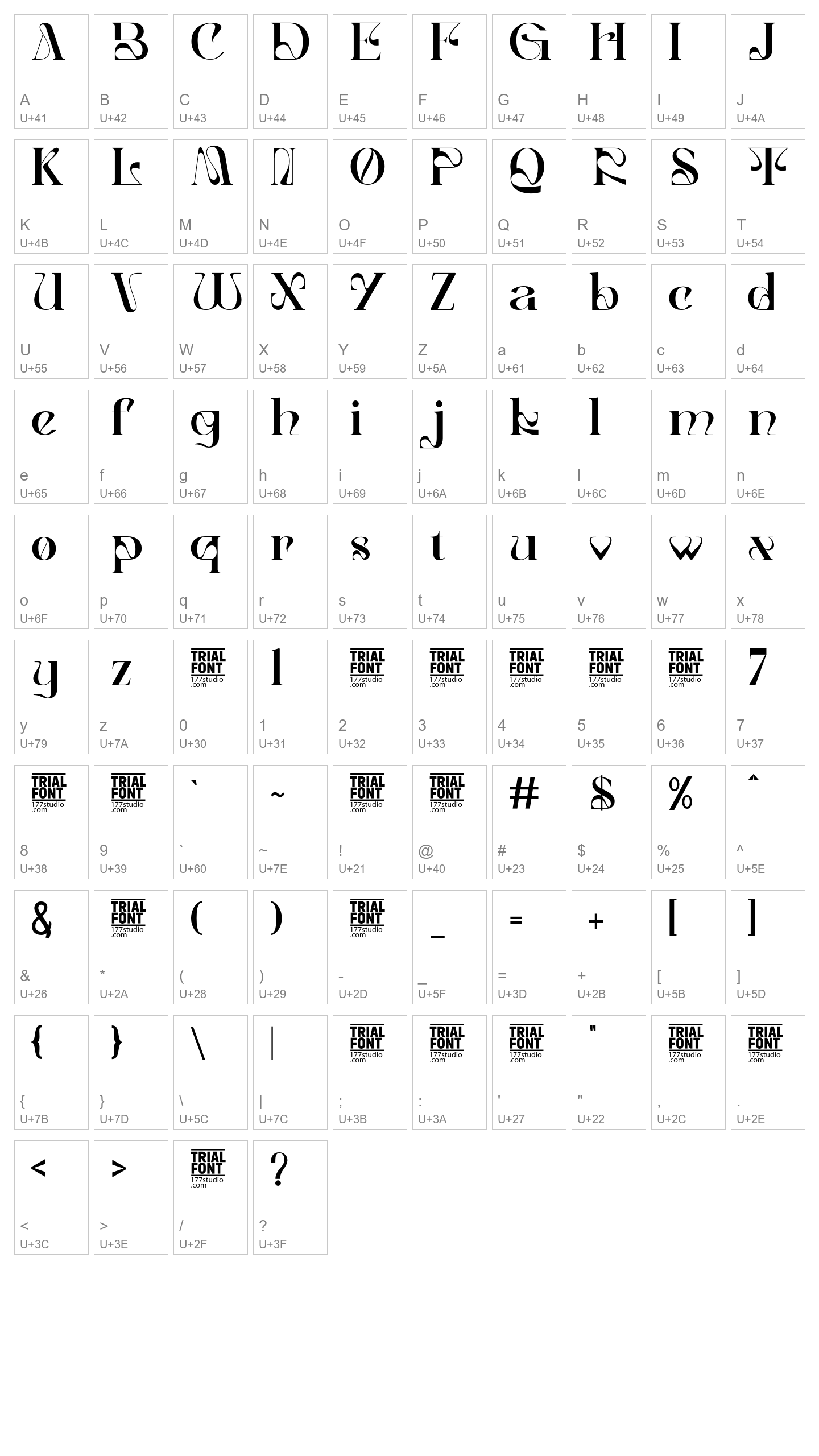 Character Map Image
