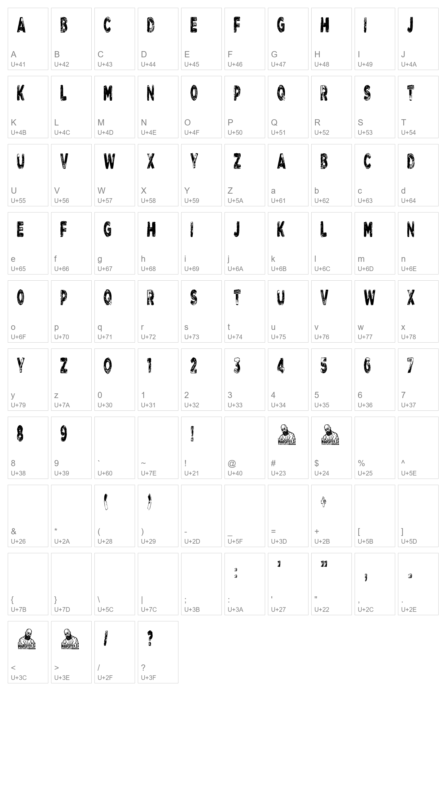 Character Map Image