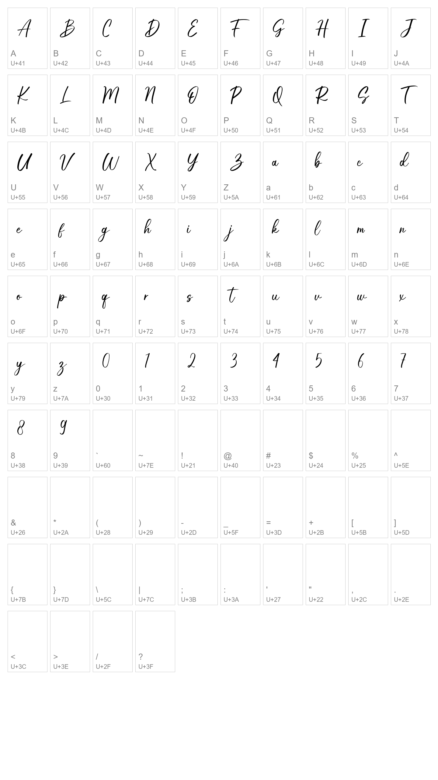 Character Map Image