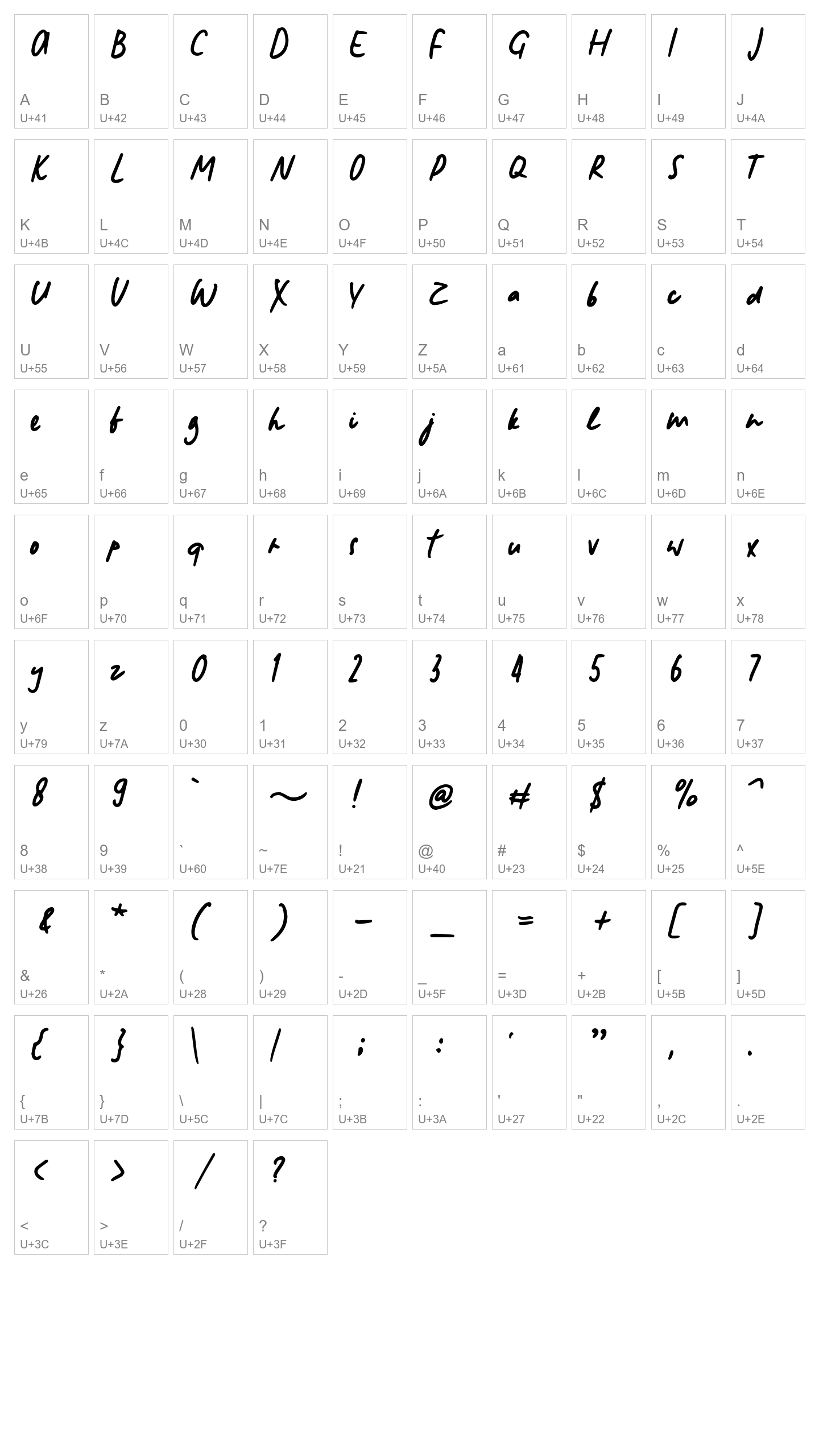 Character Map Image