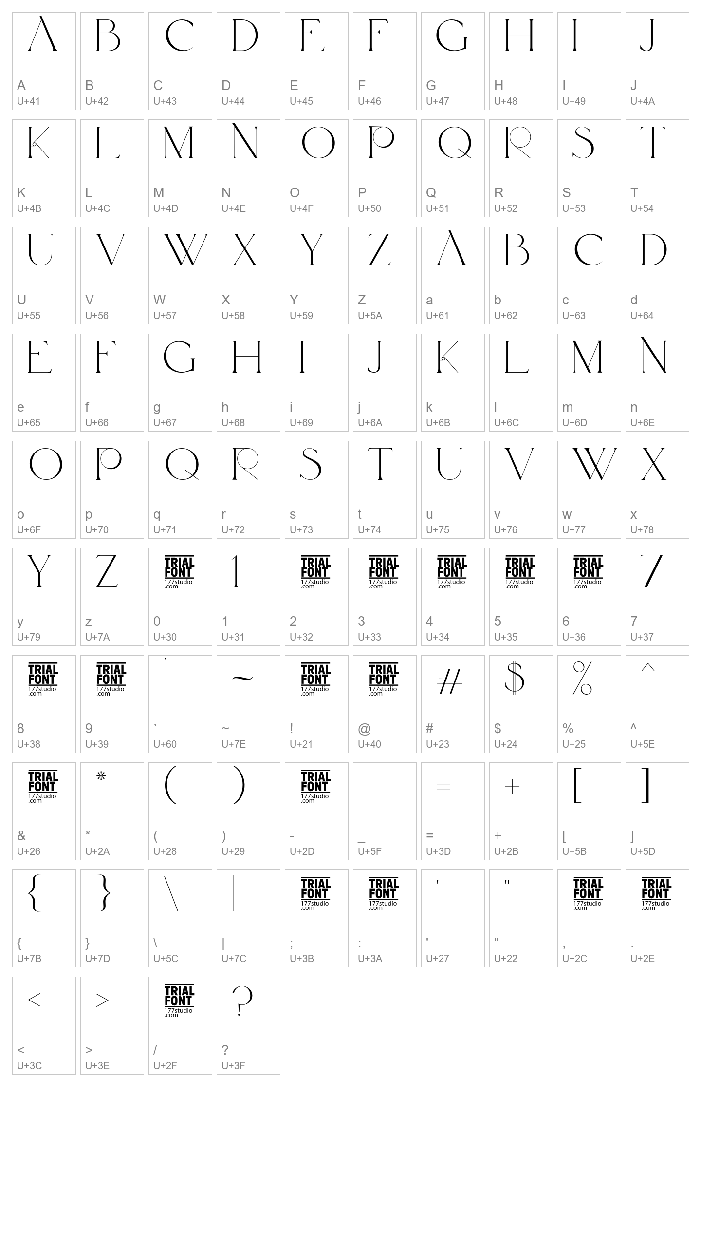 Character Map Image