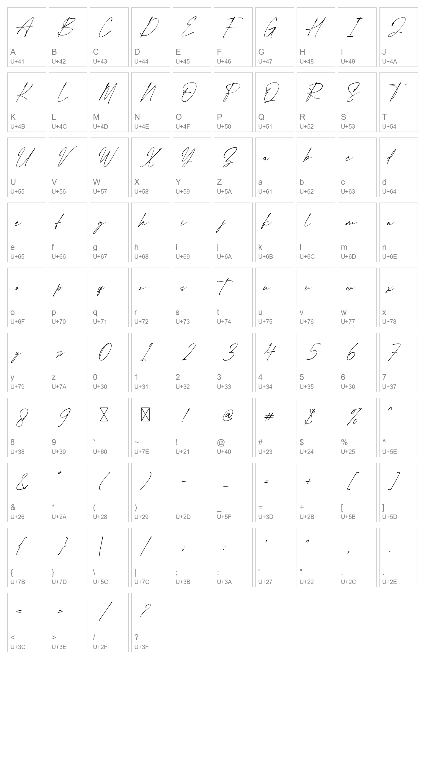 Character Map Image