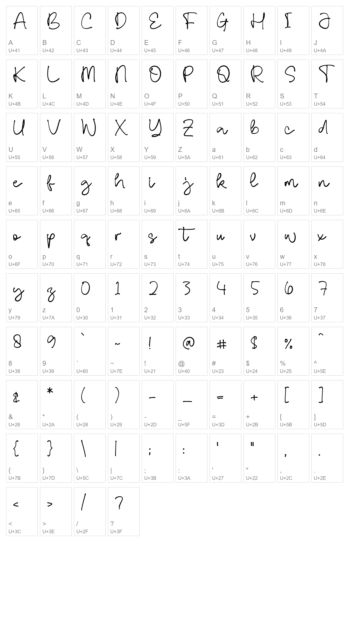 Character Map Image