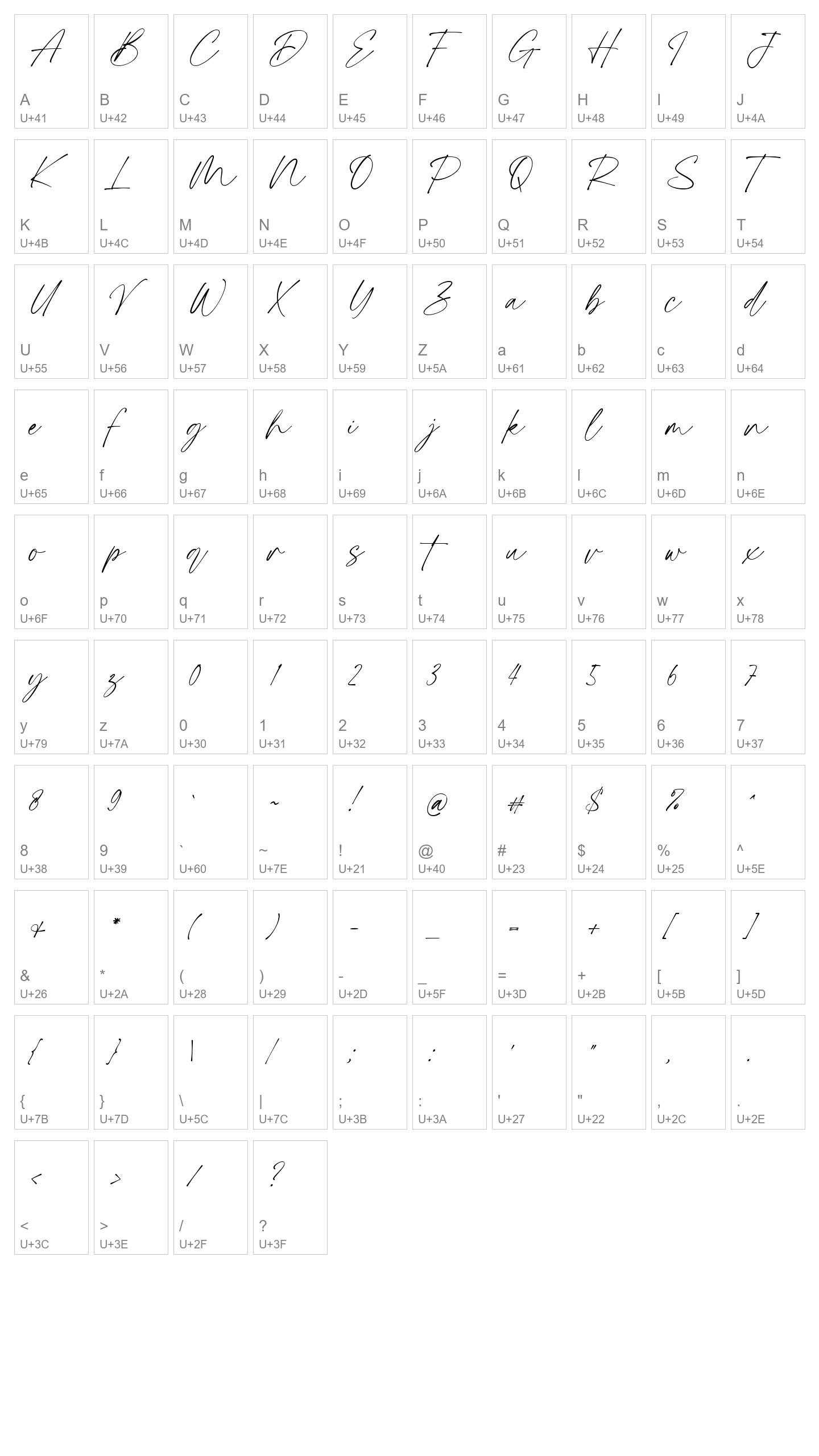 Character Map Image