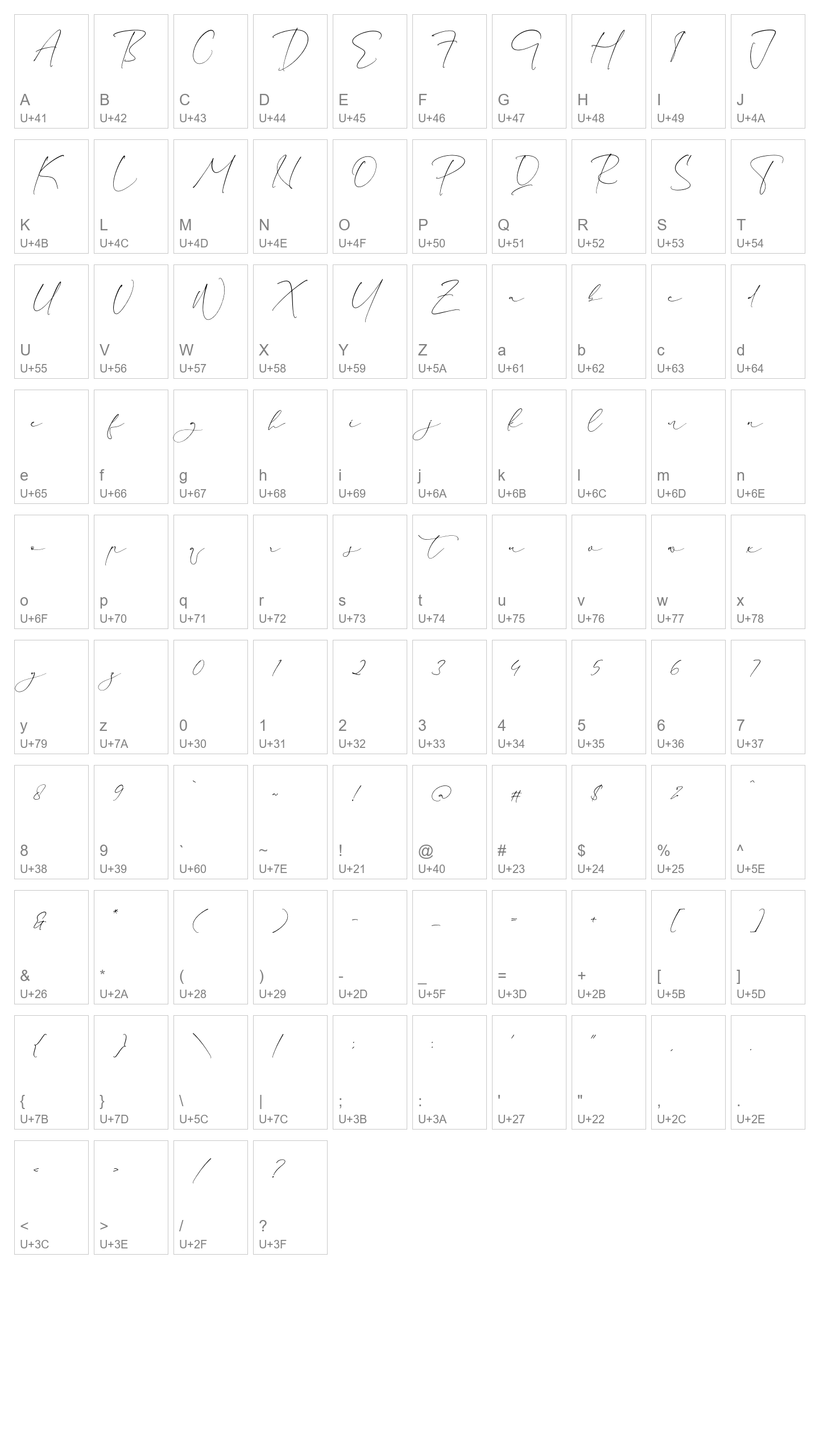 Character Map Image