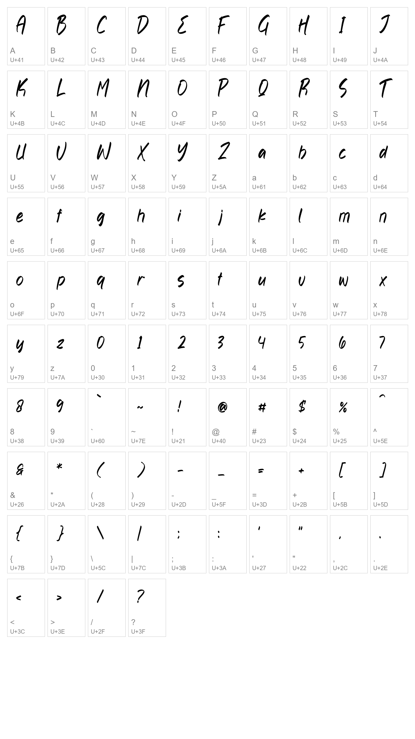 Character Map Image