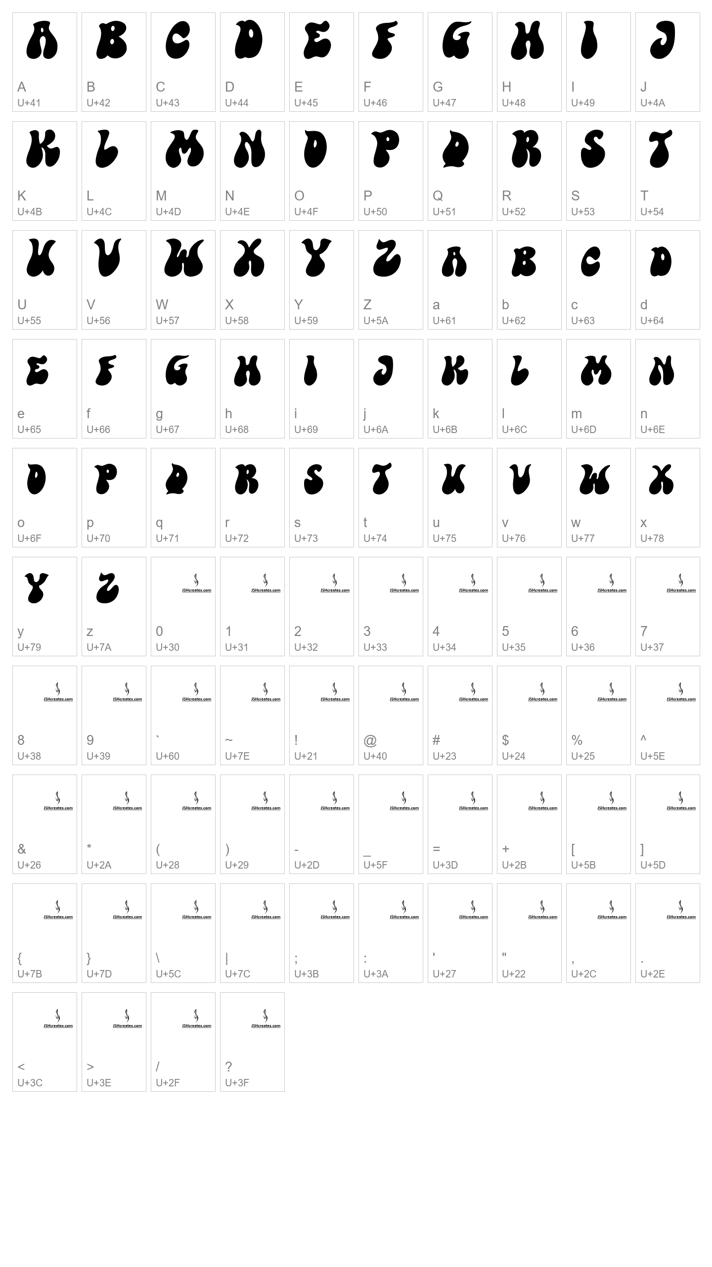 Character Map Image