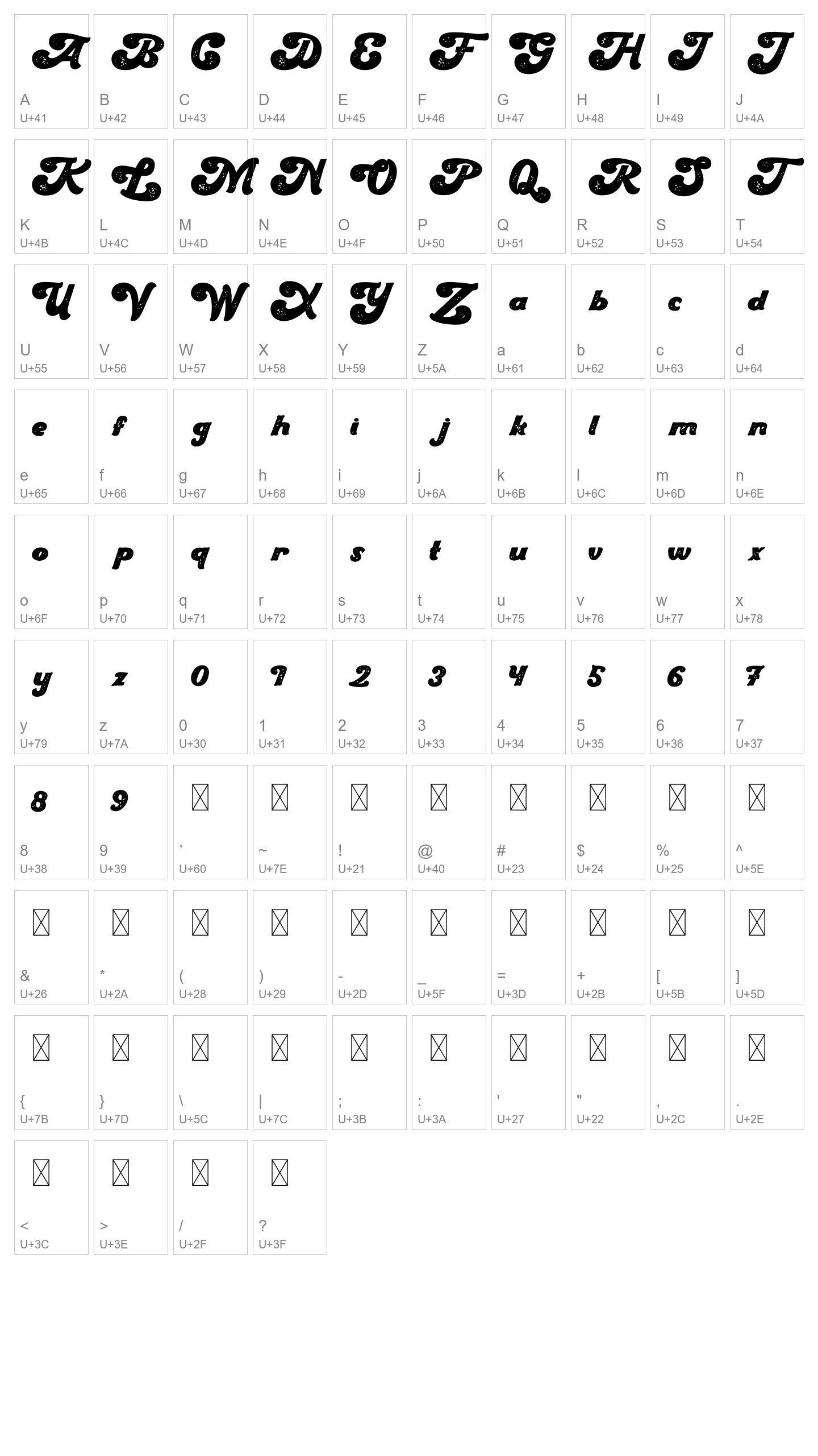 Character Map Image