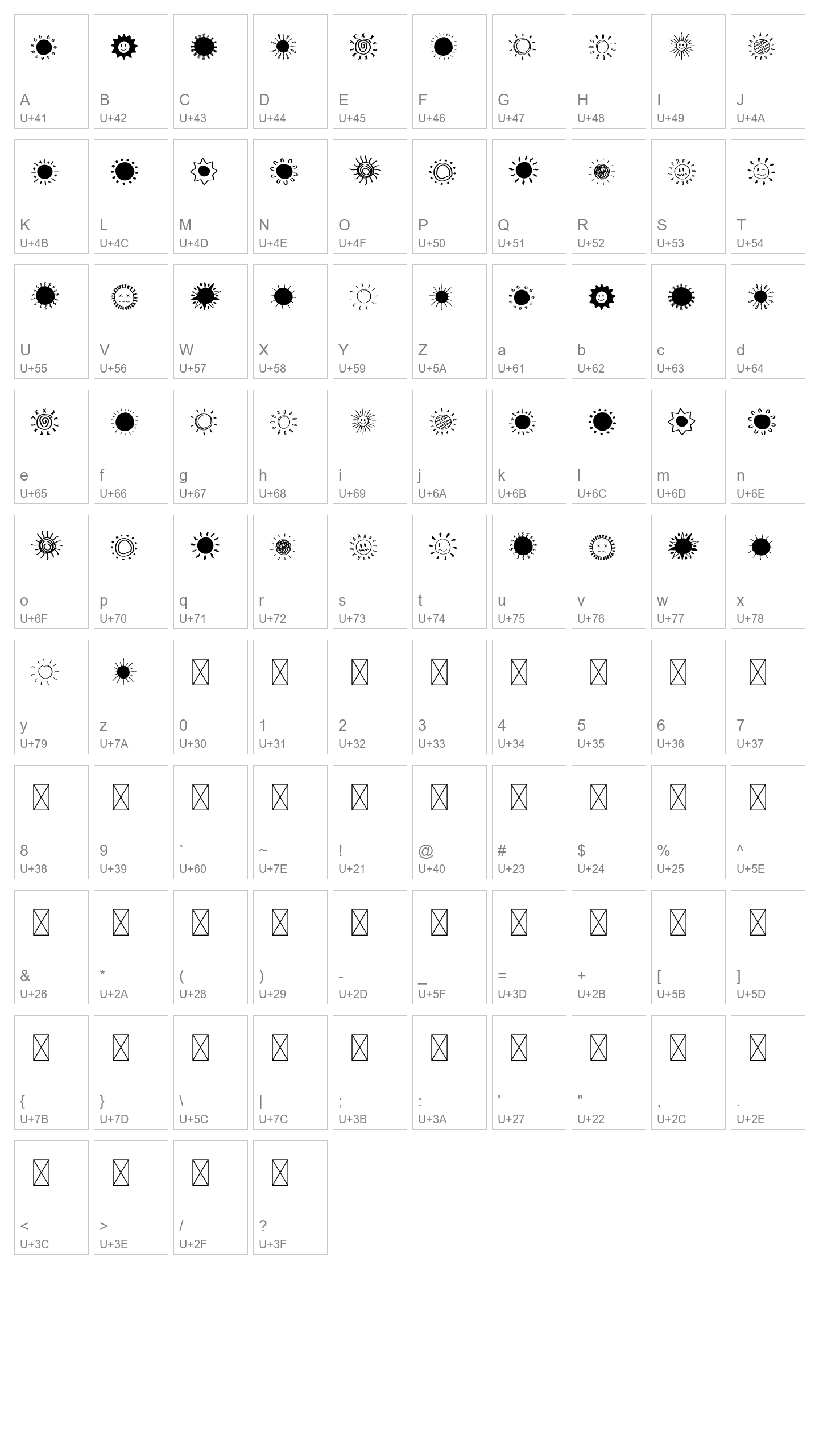 Character Map Image
