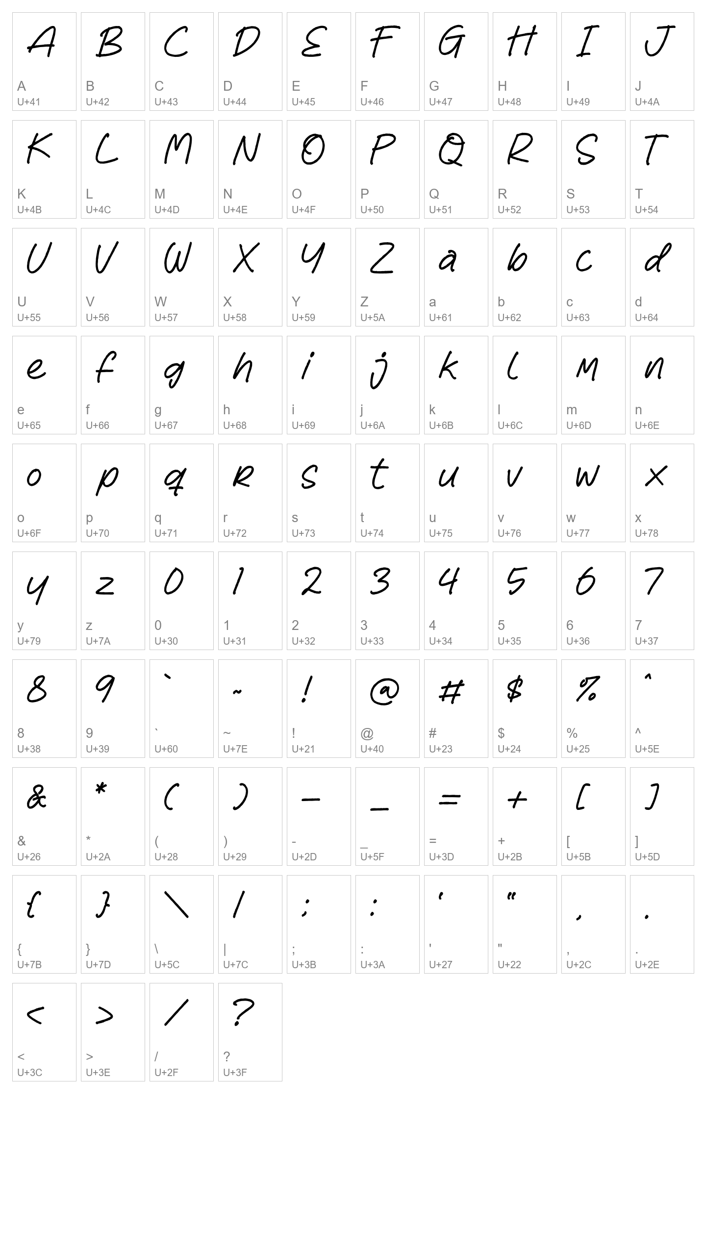 Character Map Image