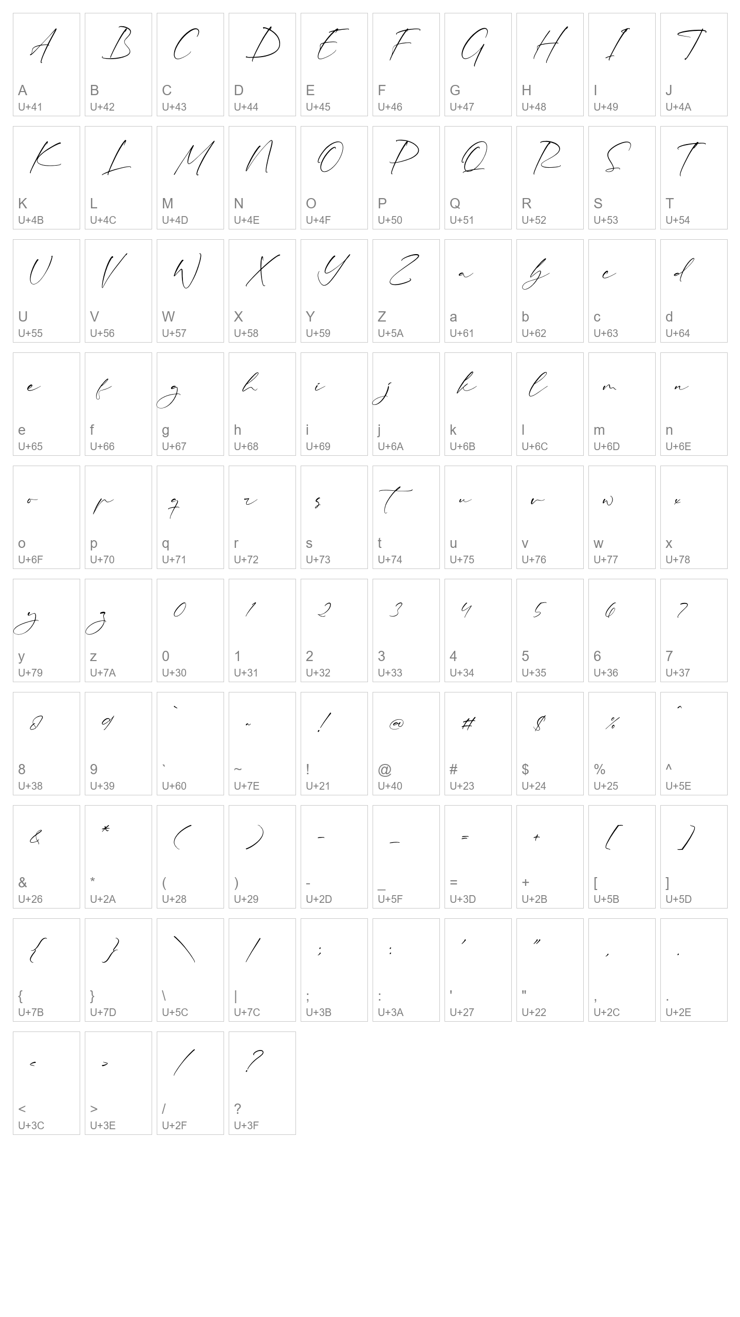 Character Map Image