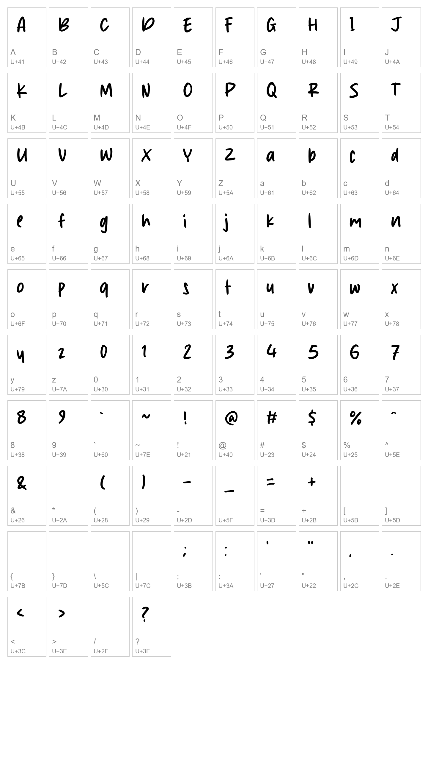 Character Map Image