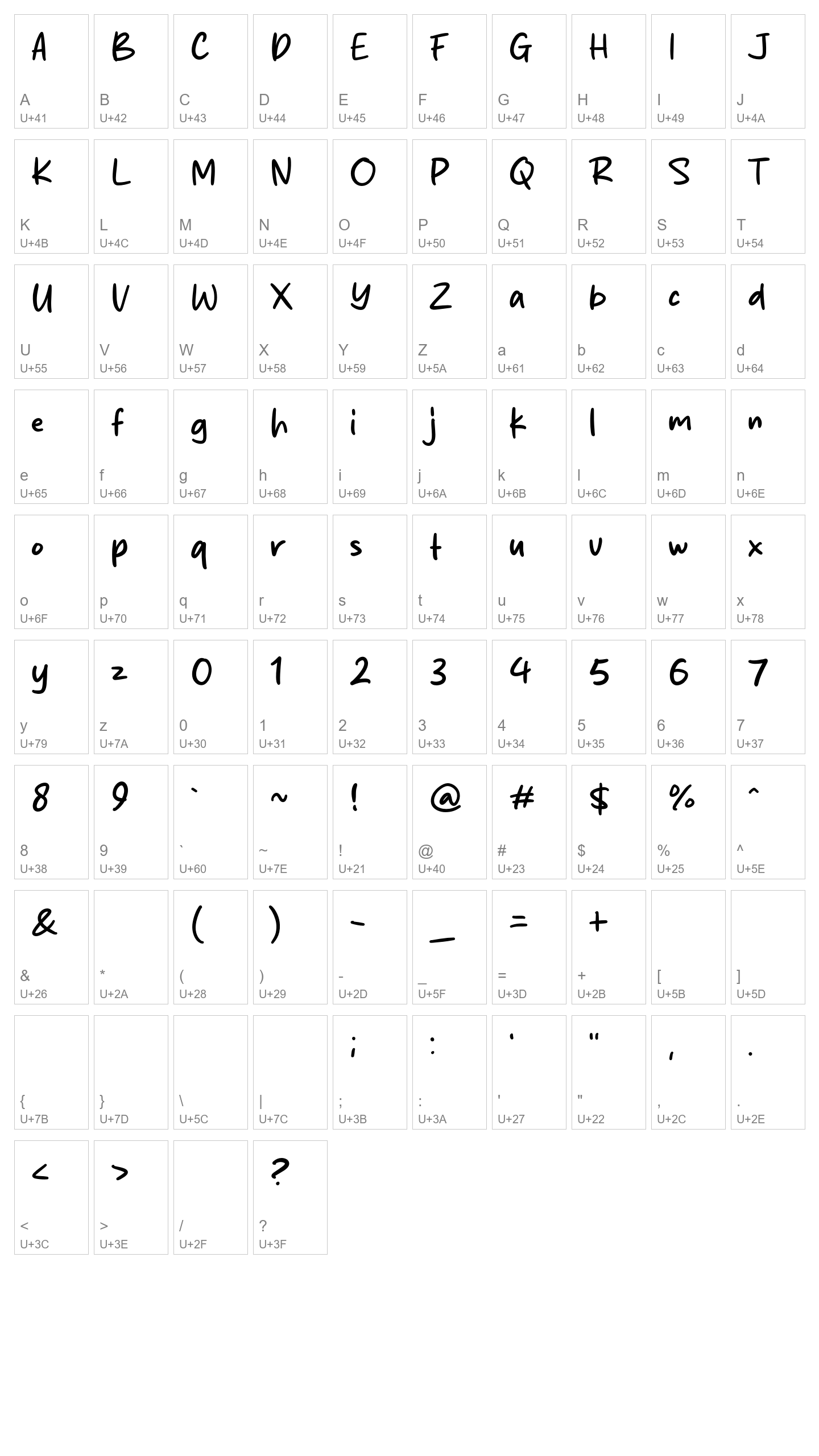 Character Map Image