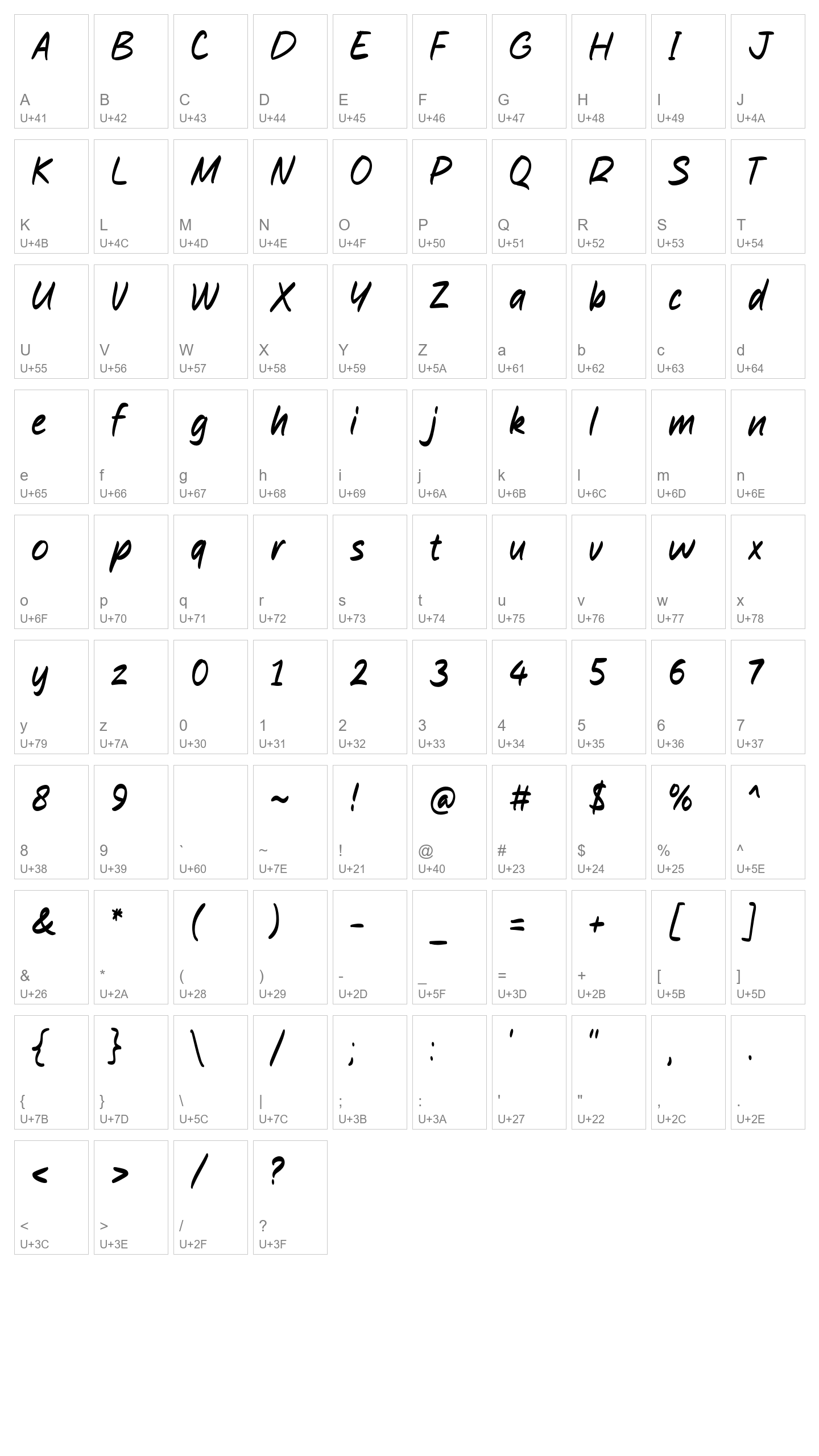 Character Map Image