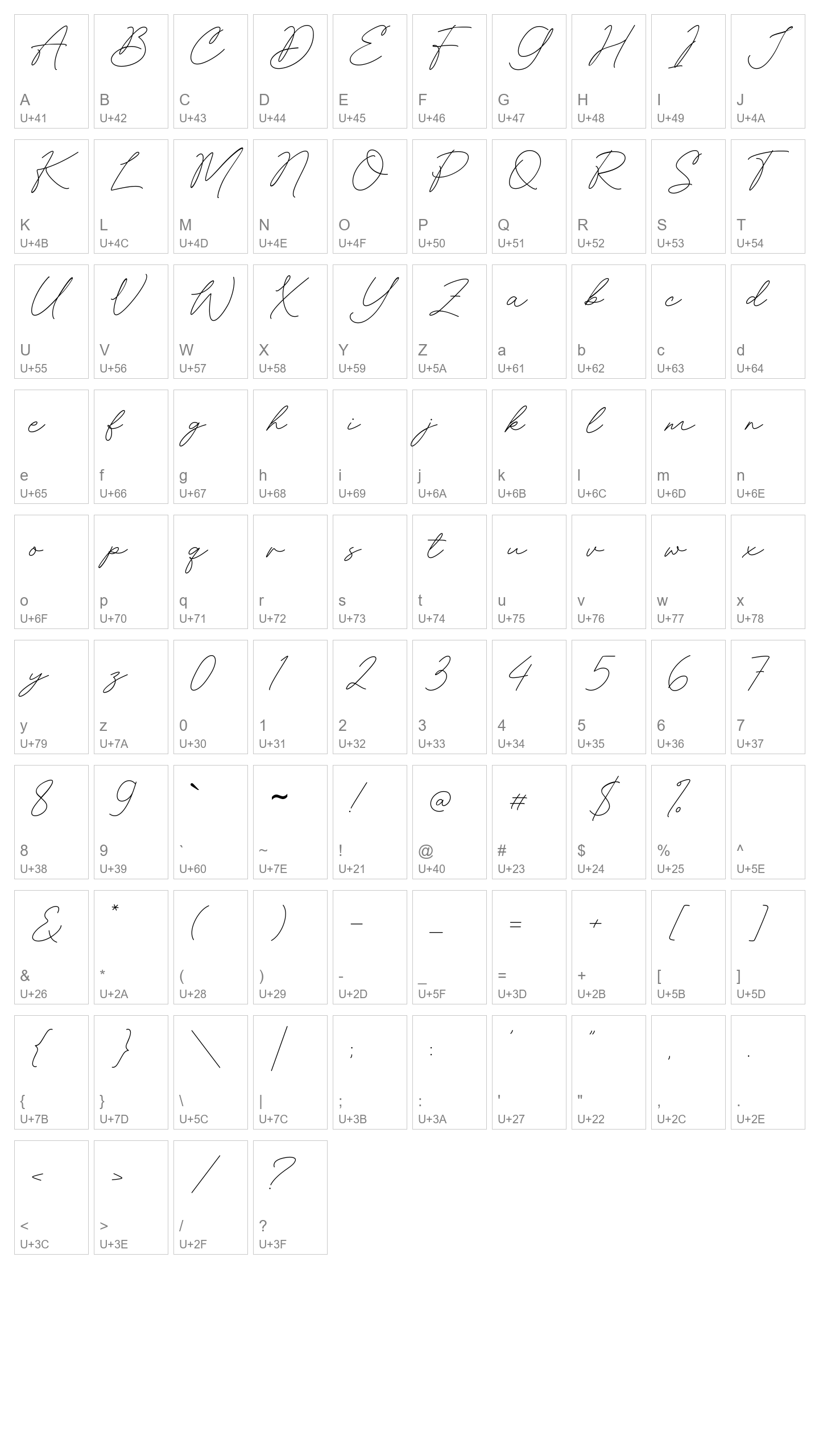 Character Map Image