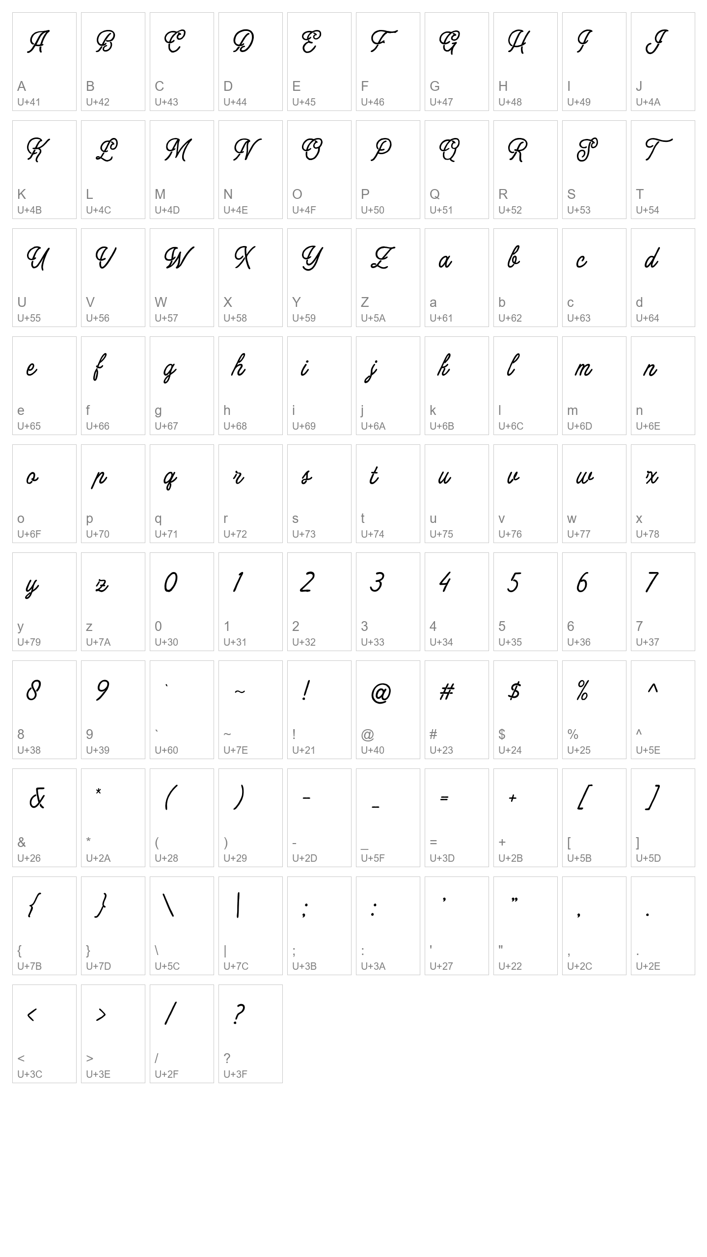 Character Map Image