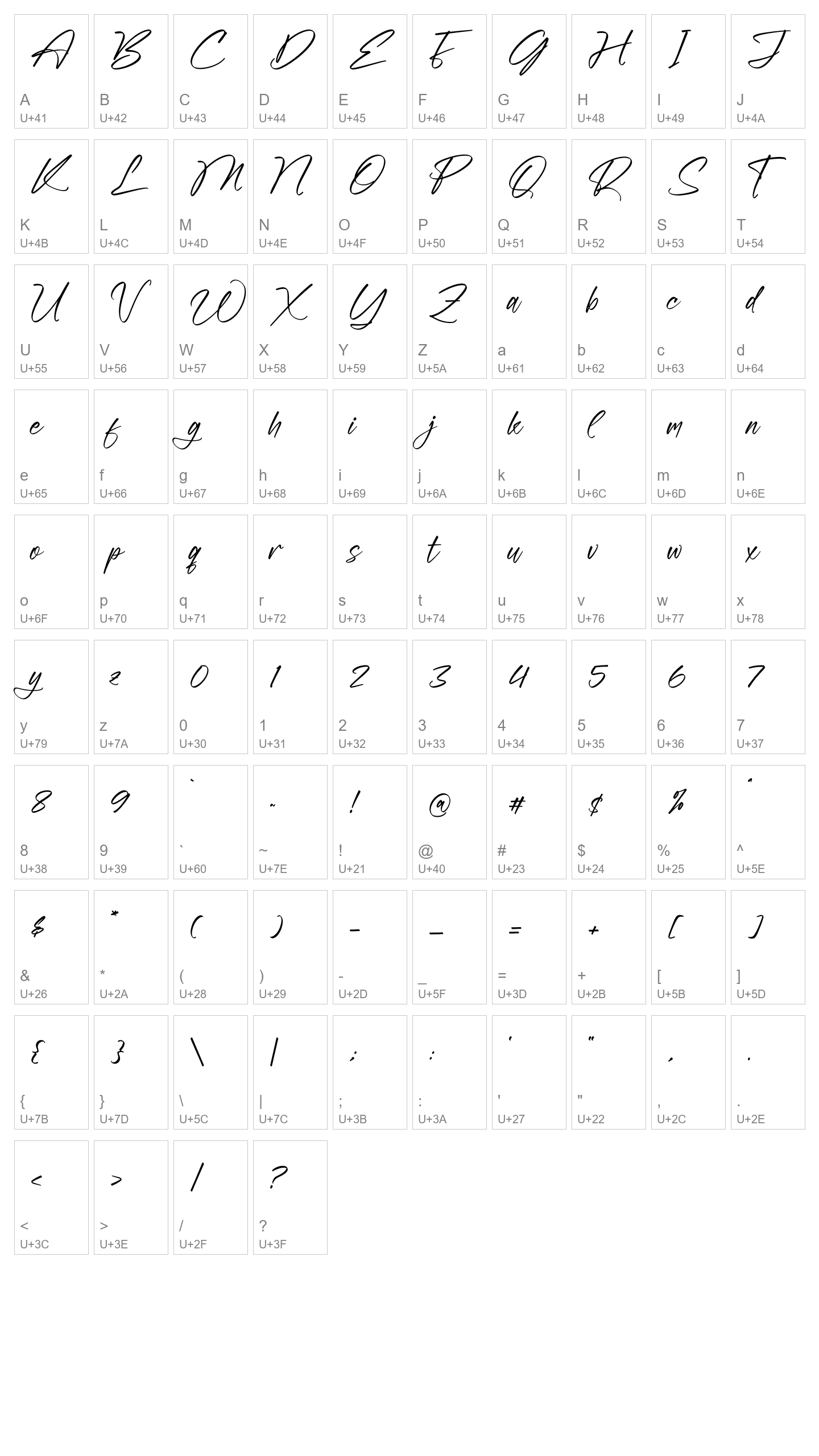 Character Map Image