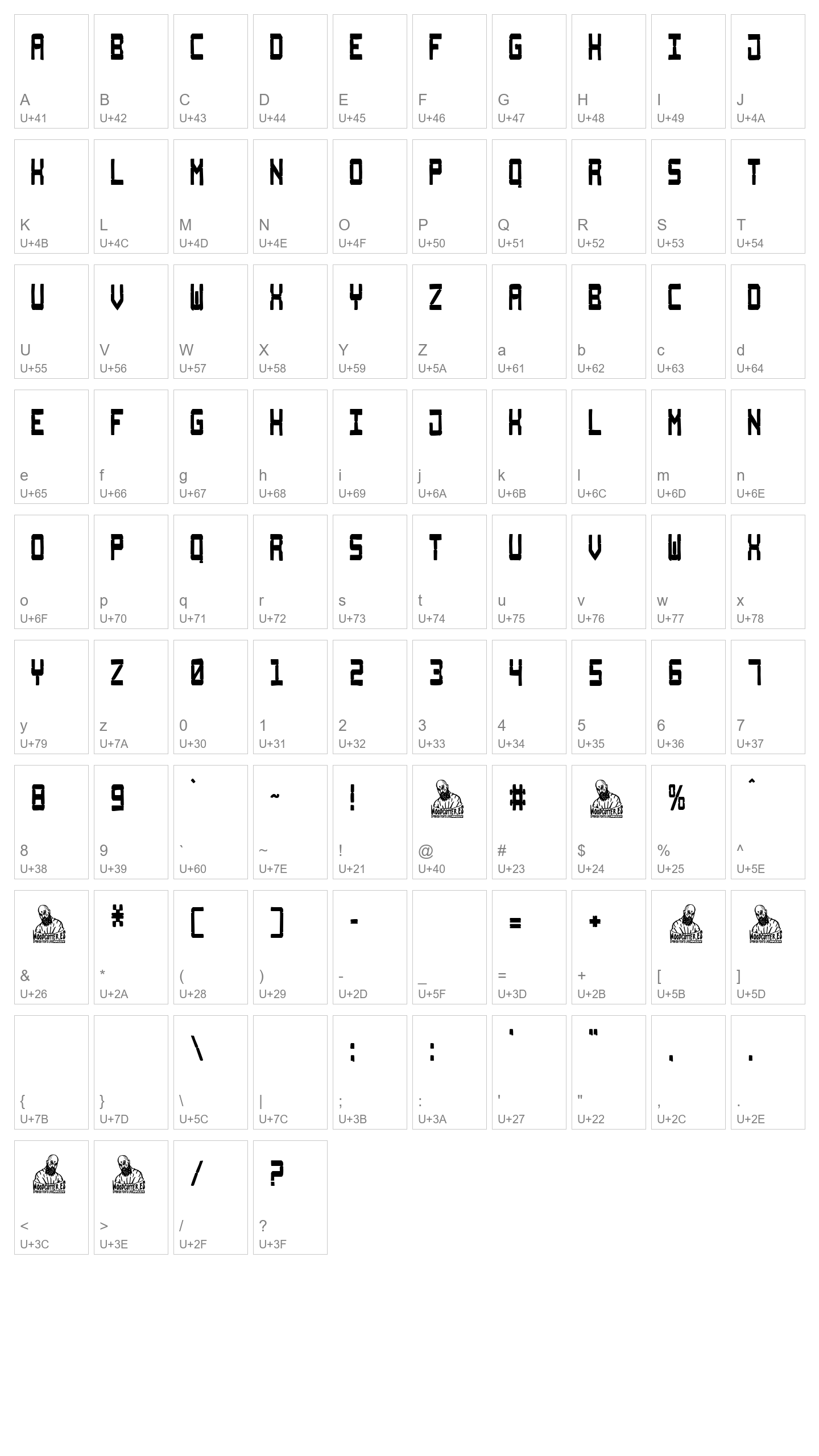 Character Map Image
