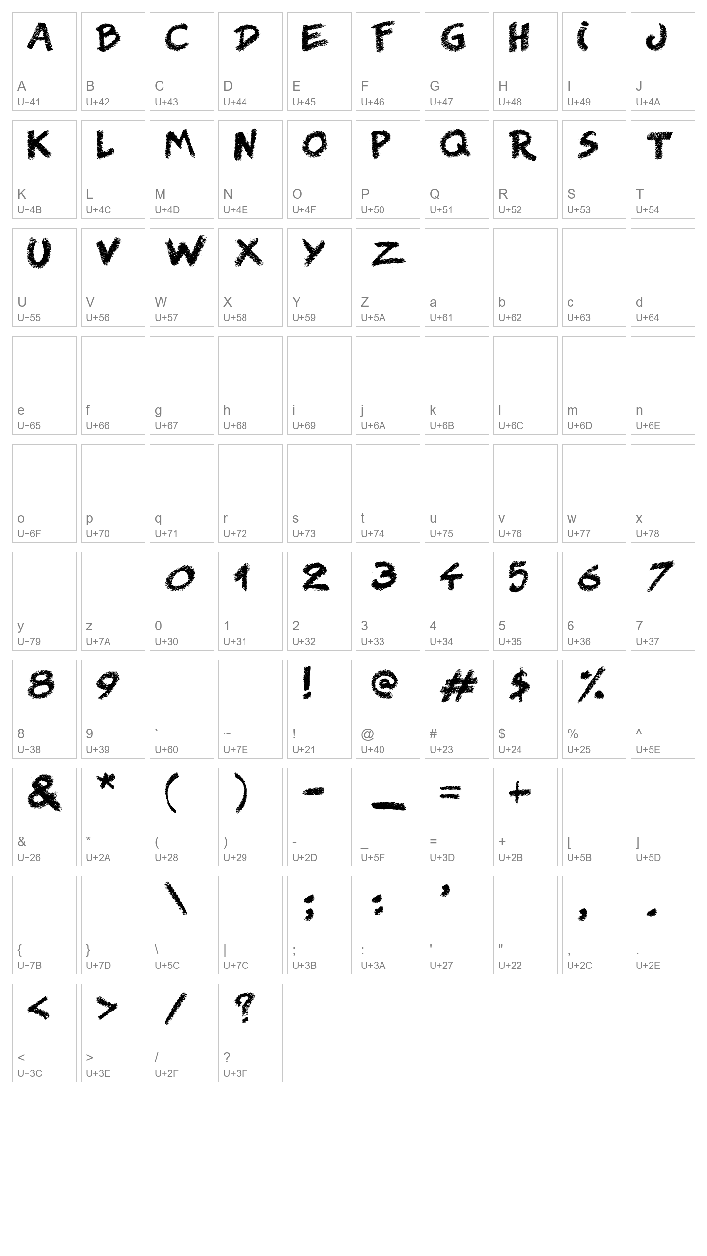 Character Map Image