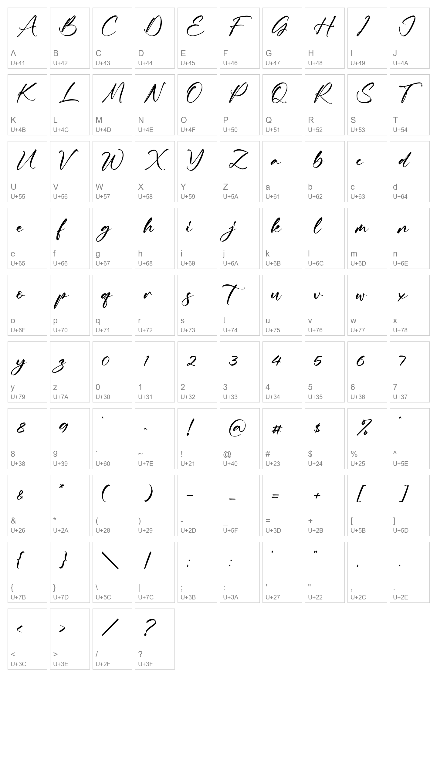 Character Map Image