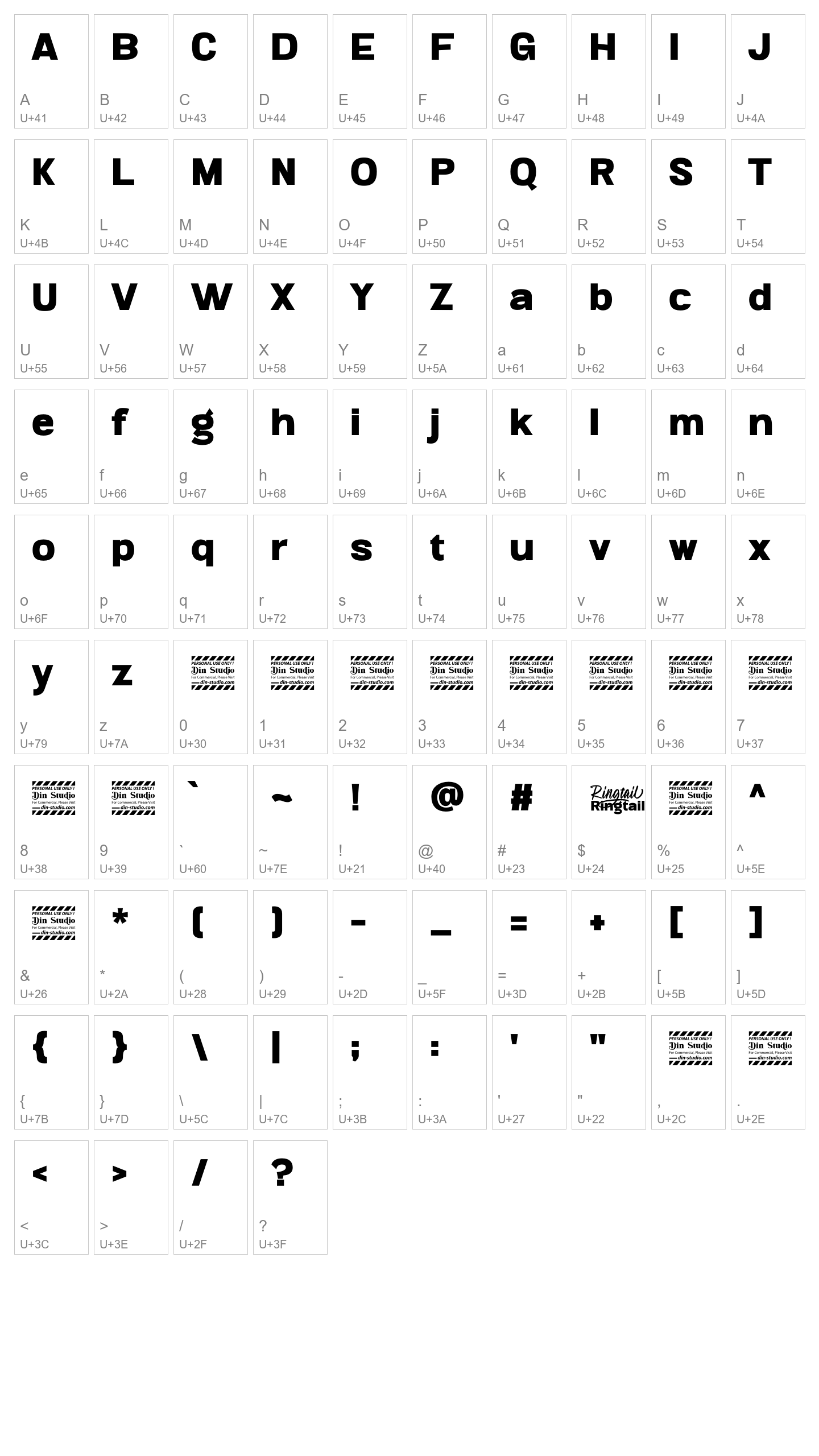 Character Map Image