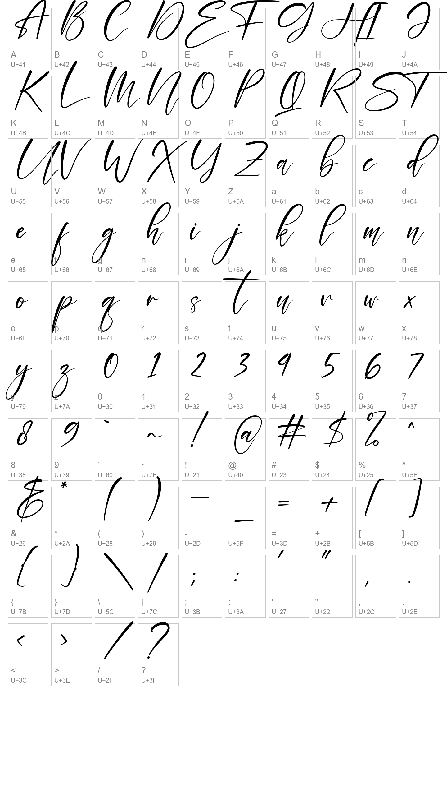 Character Map Image