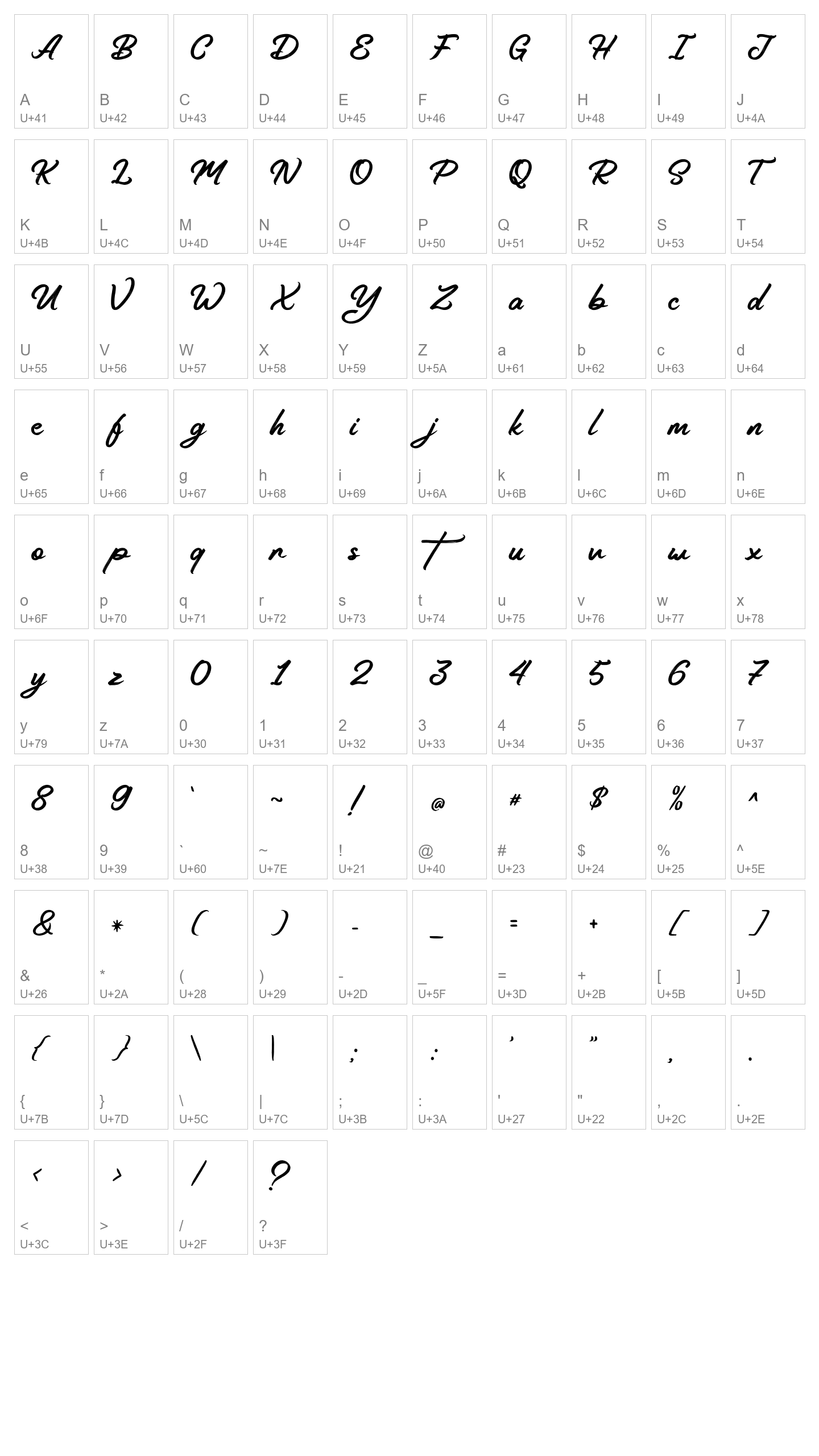 Character Map Image