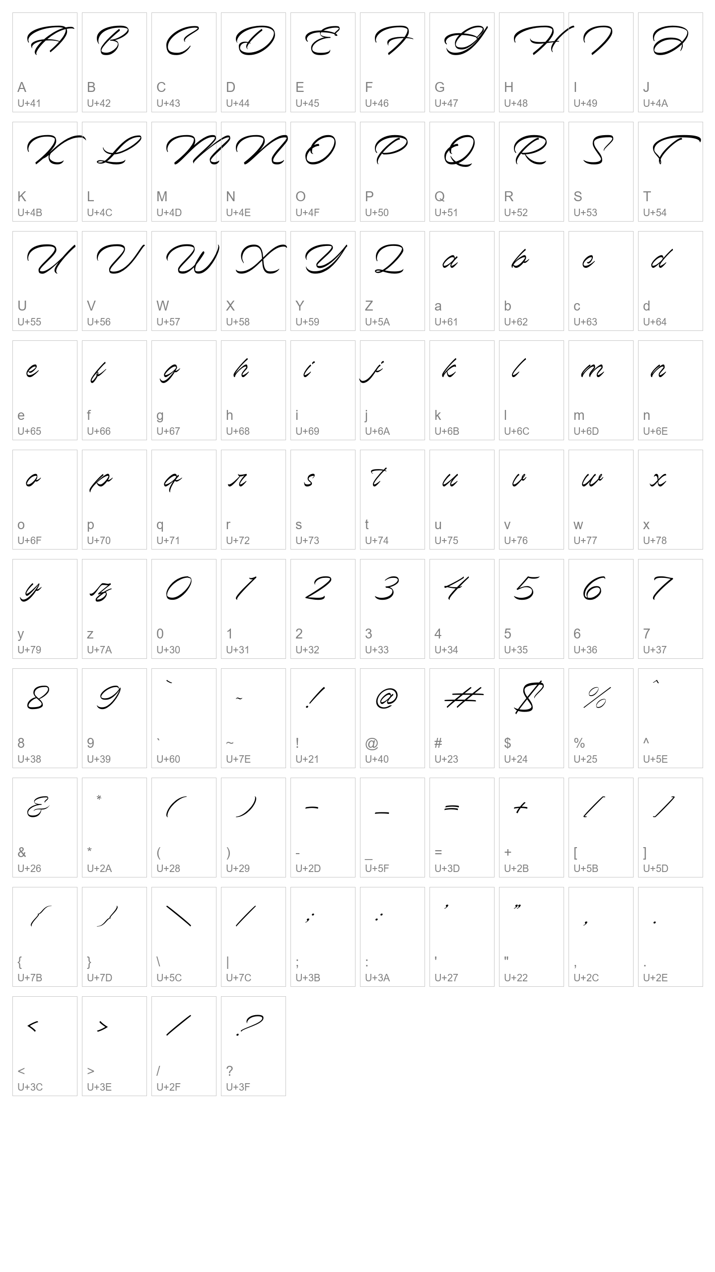 Character Map Image