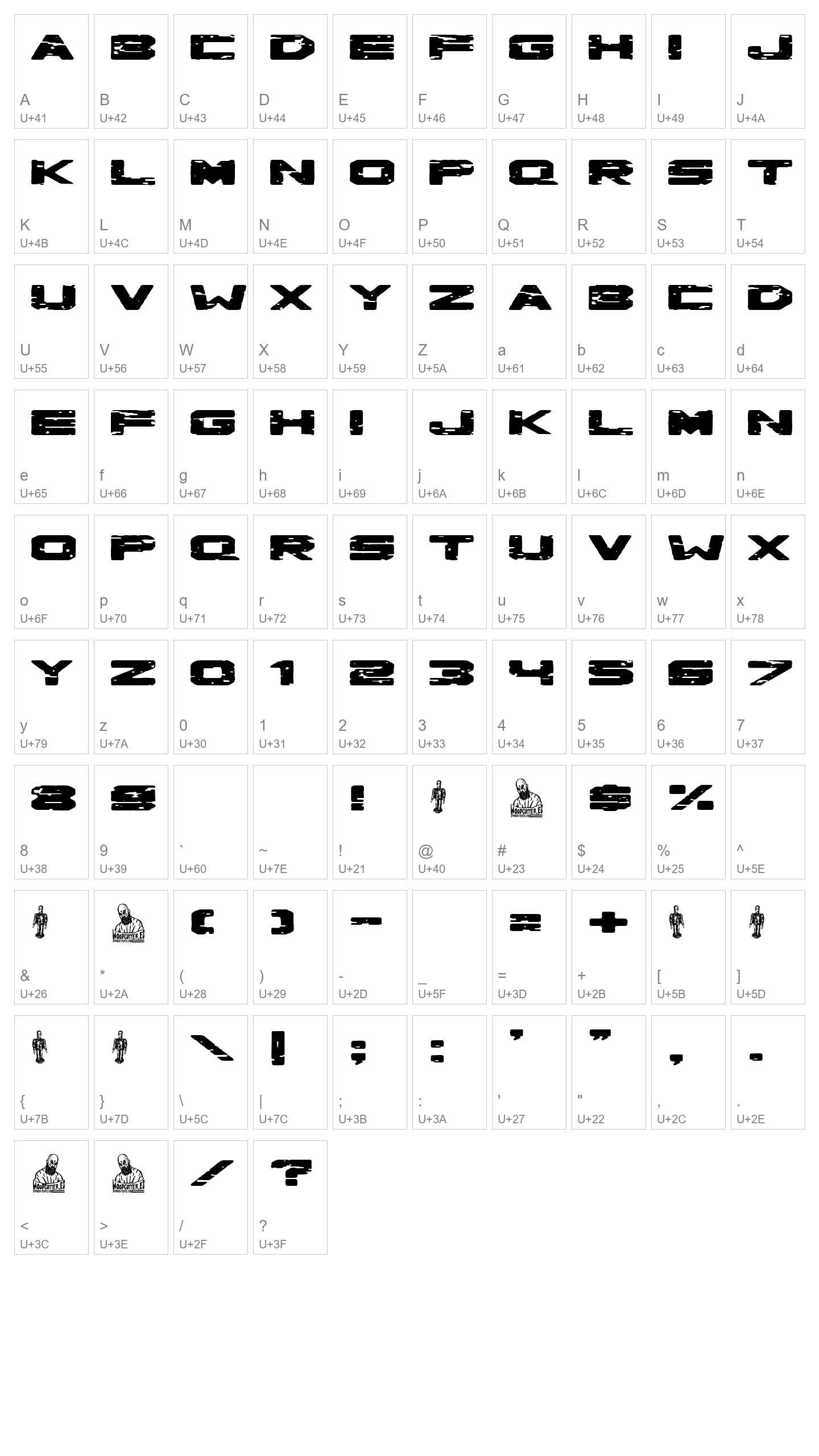 Character Map Image