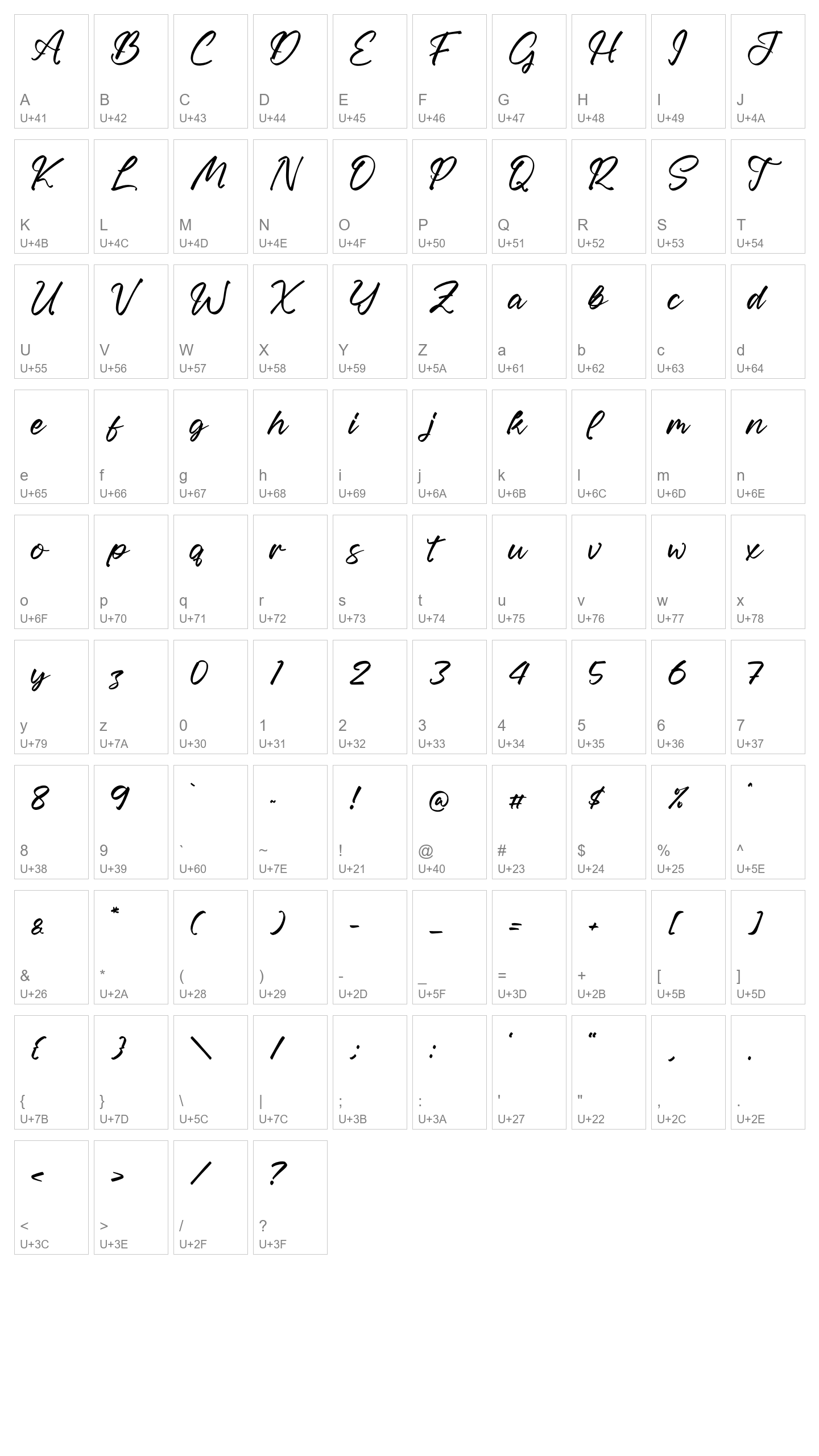 Character Map Image