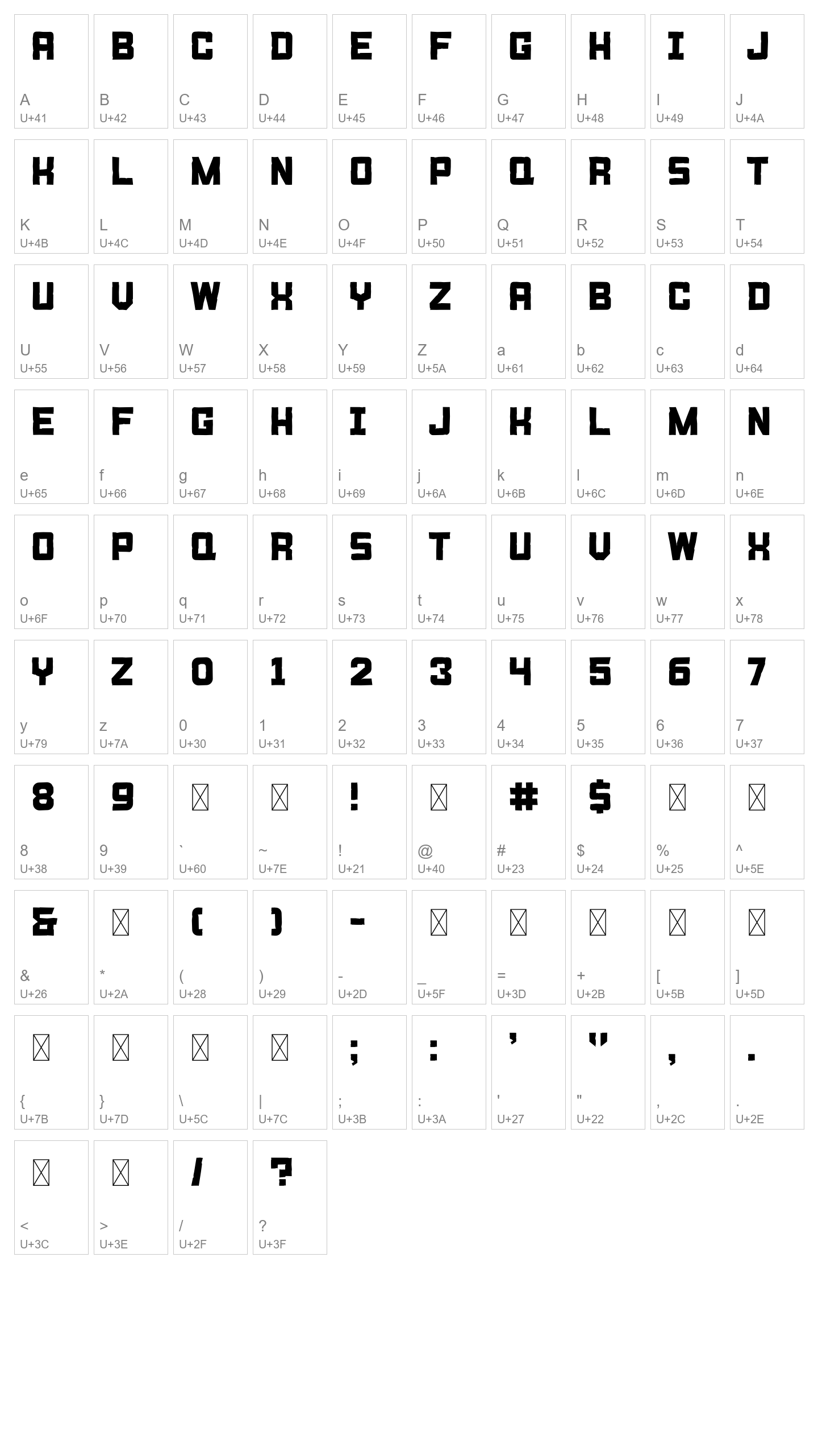 Character Map Image