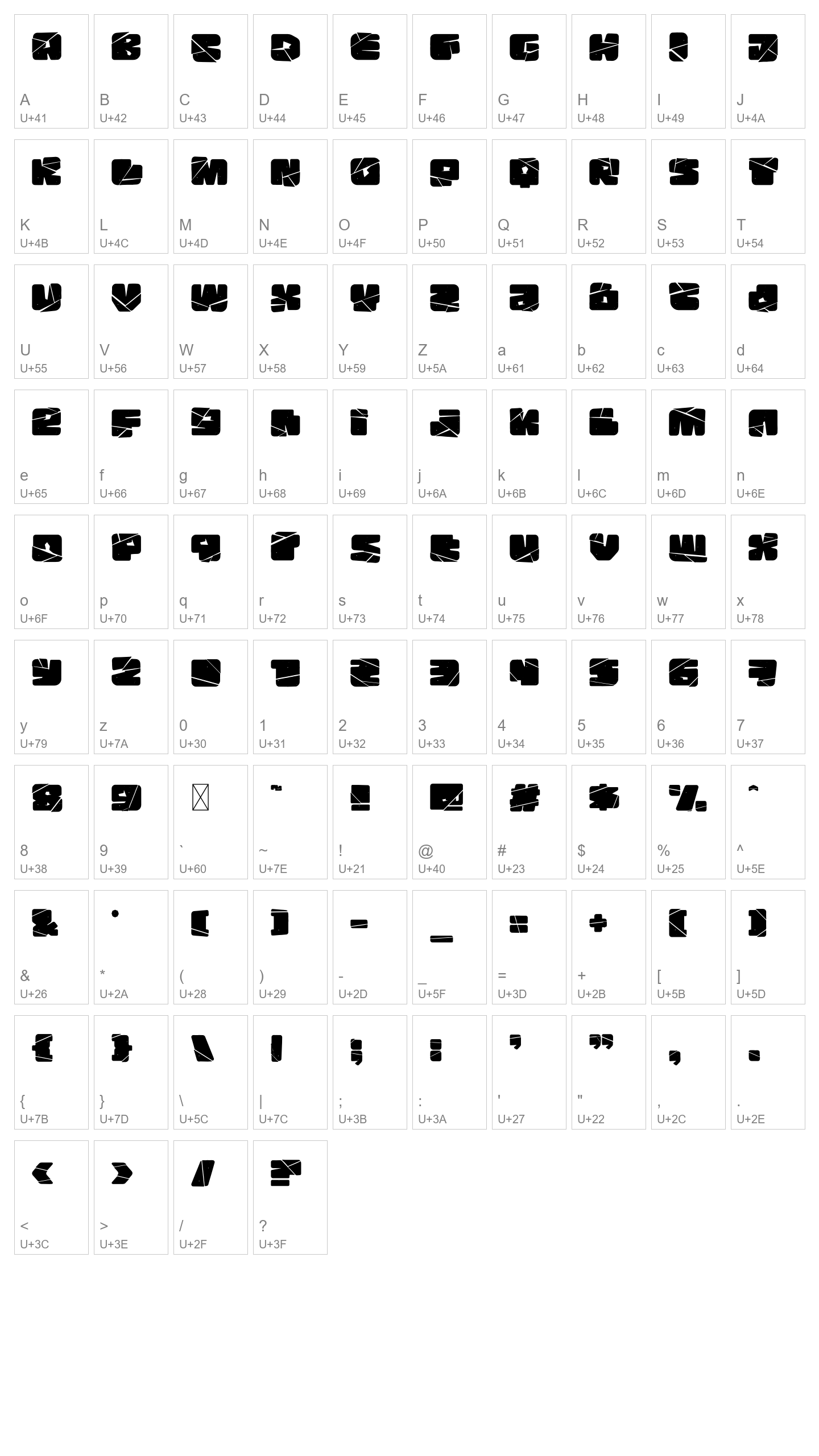 Character Map Image