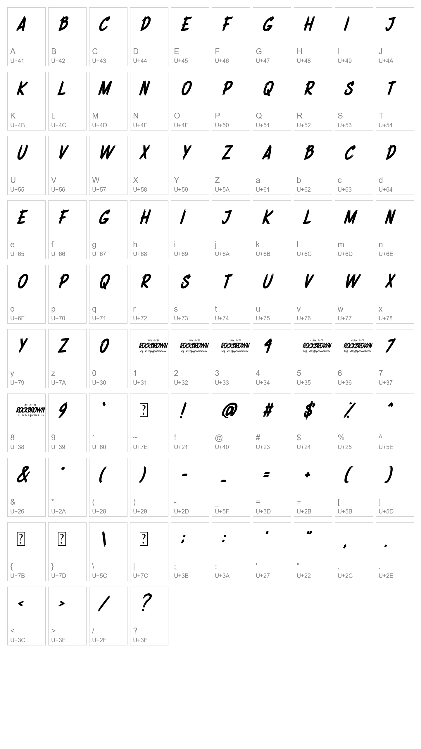 Character Map Image