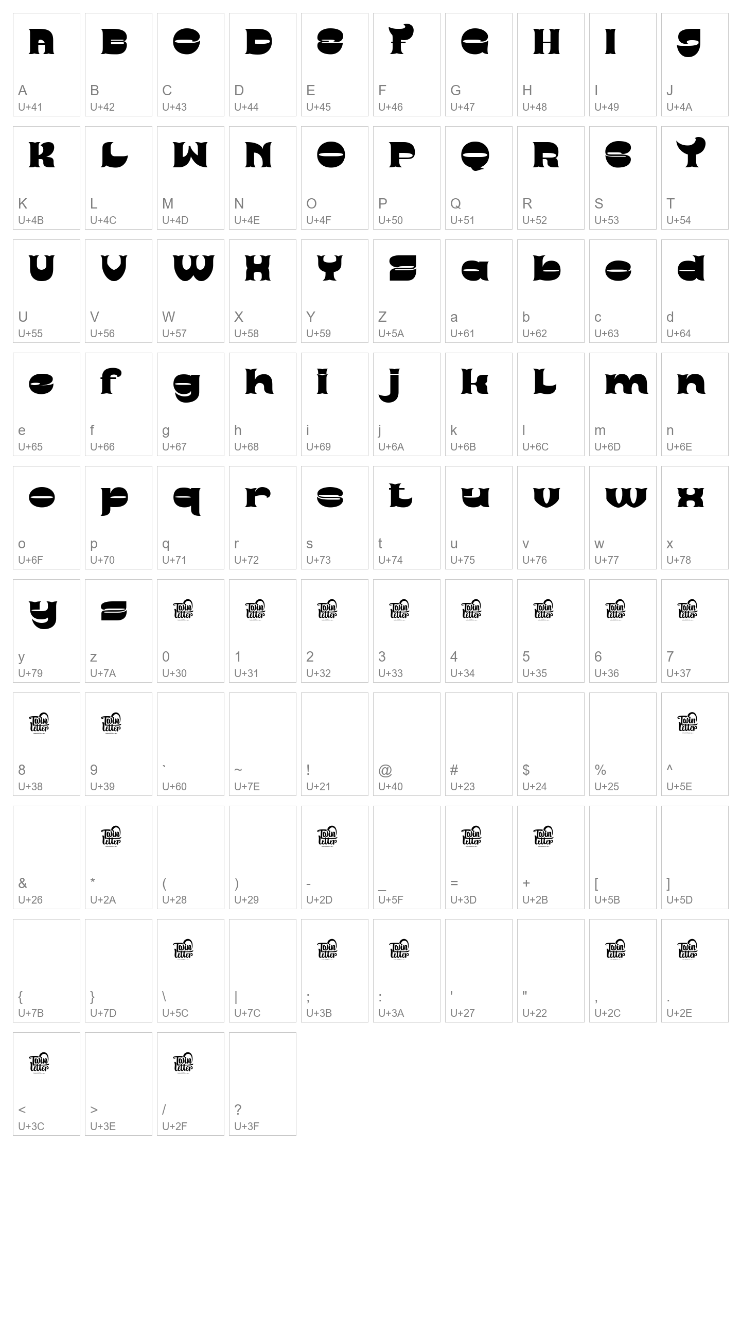 Character Map Image