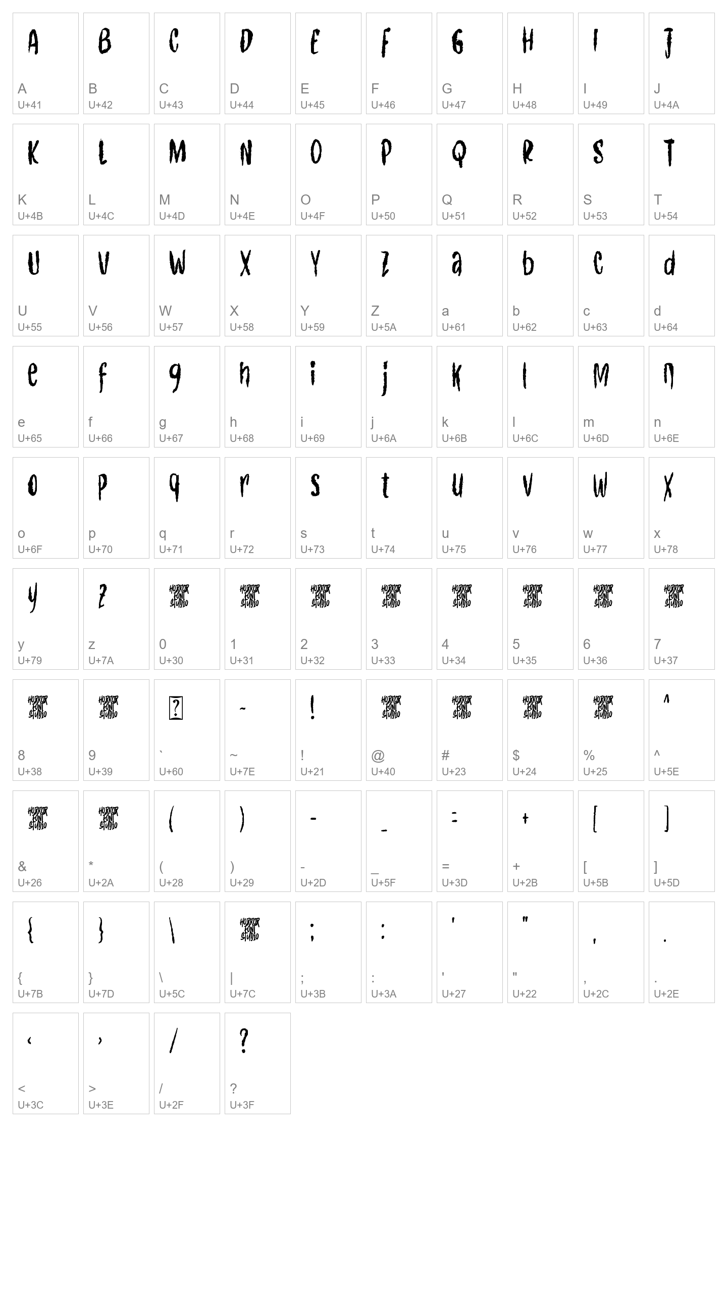 Character Map Image