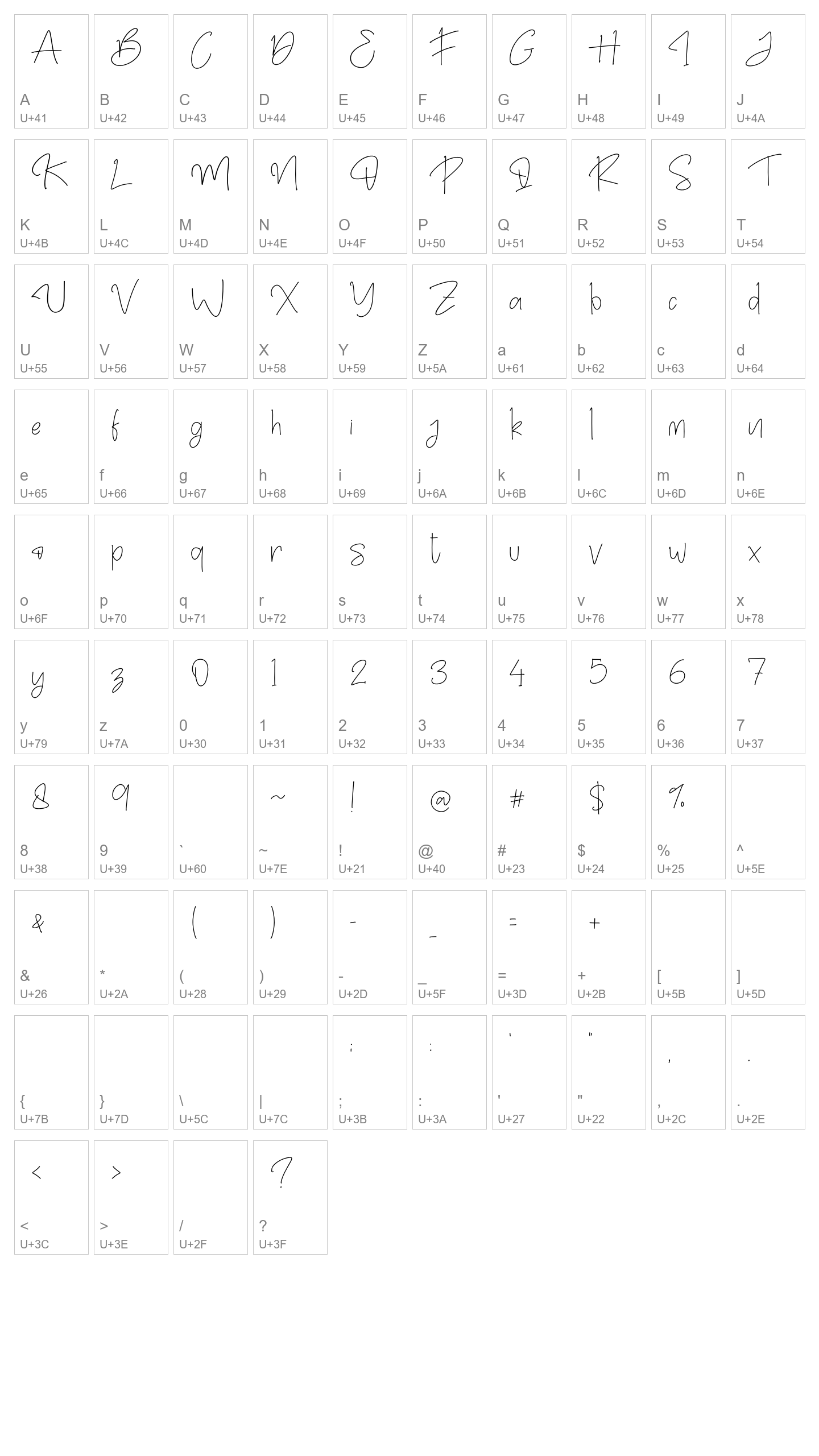 Character Map Image