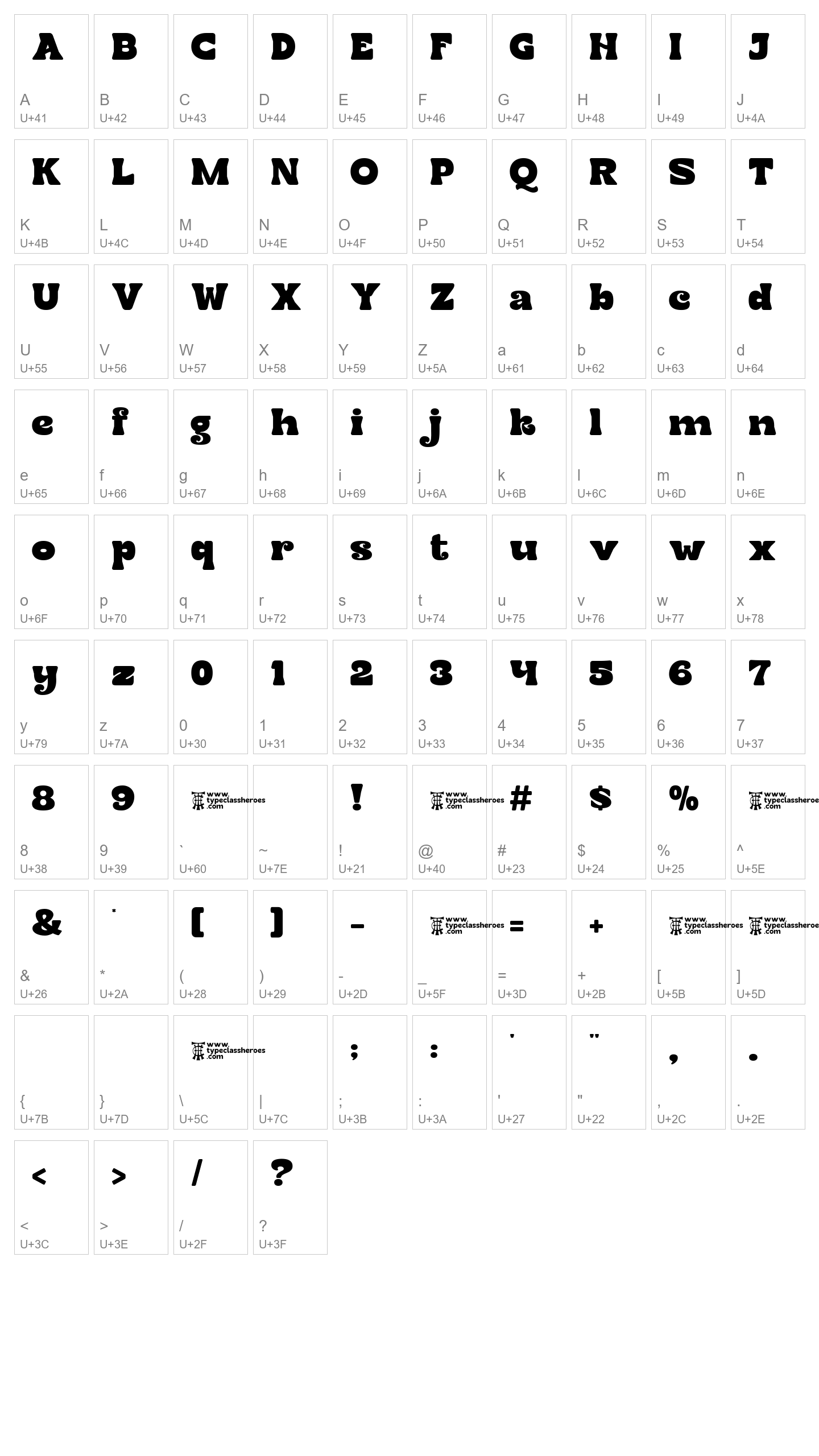 Character Map Image