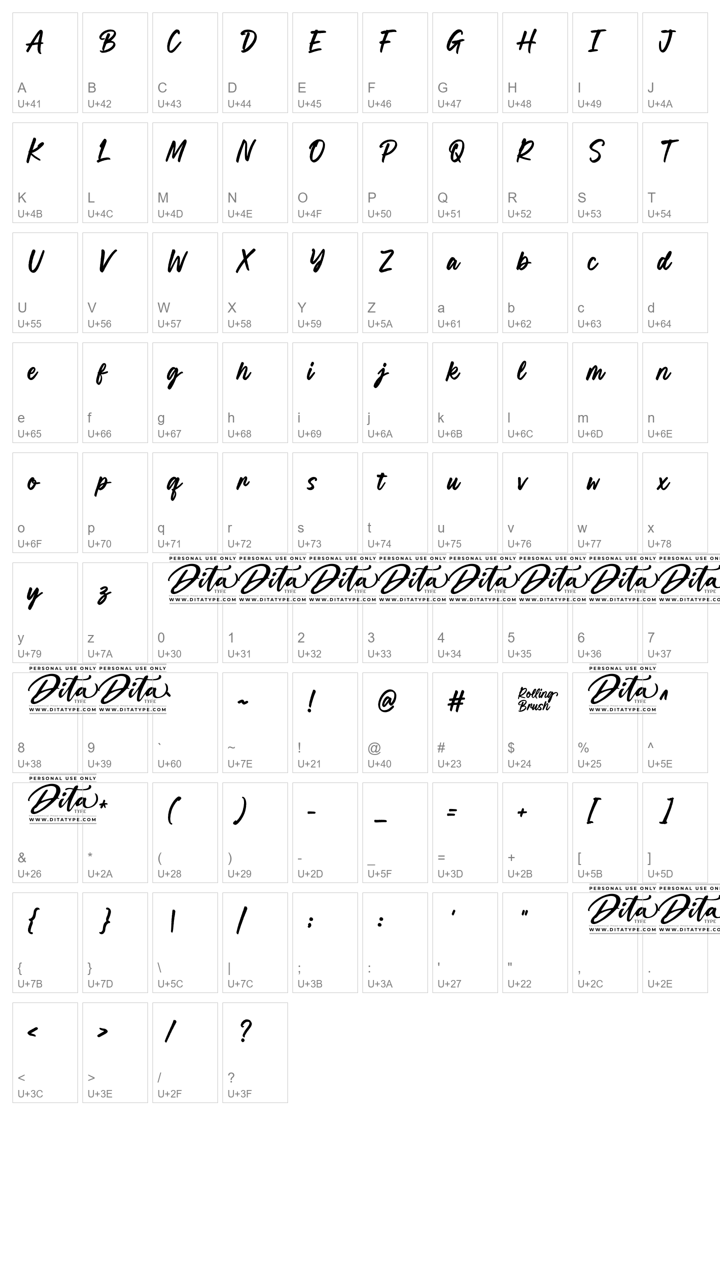 Character Map Image