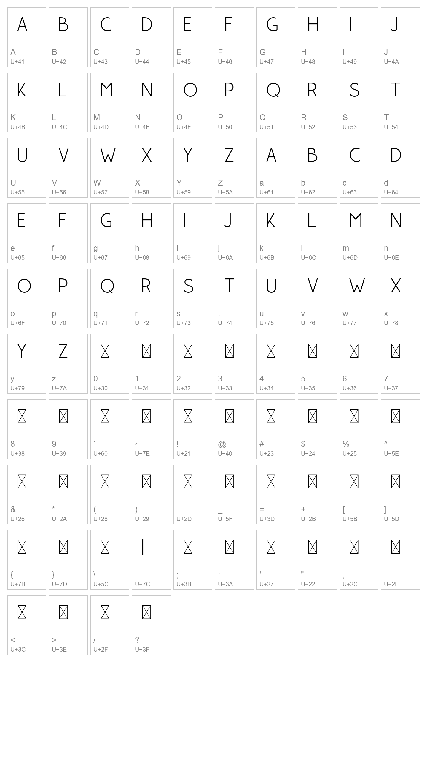 Character Map Image