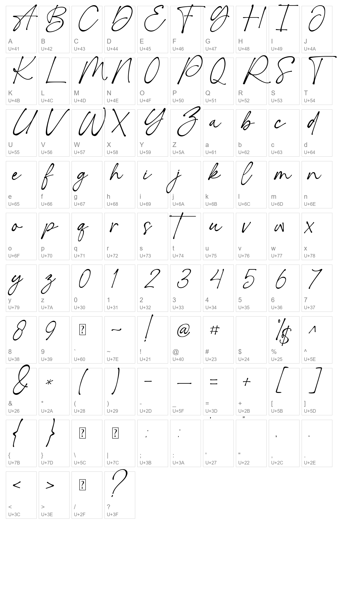 Character Map Image