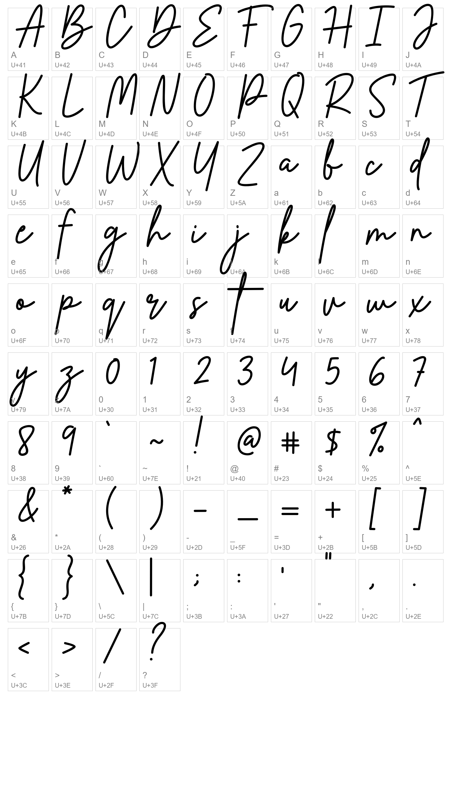 Character Map Image