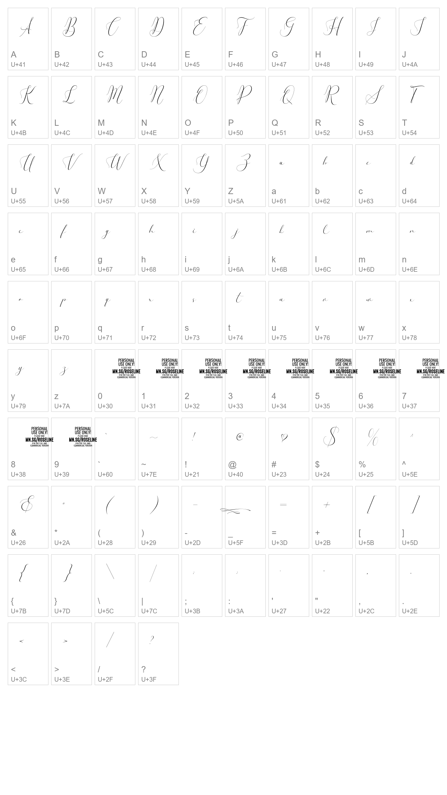 Character Map Image