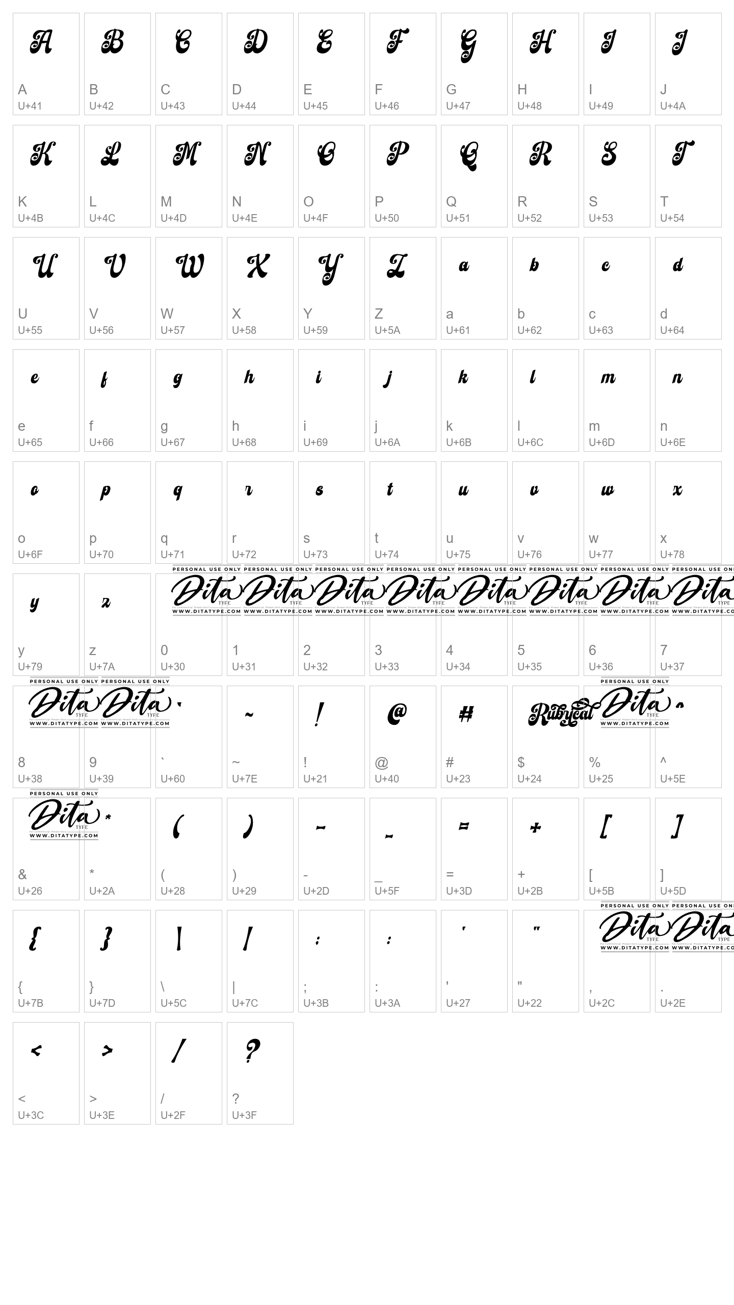 Character Map Image